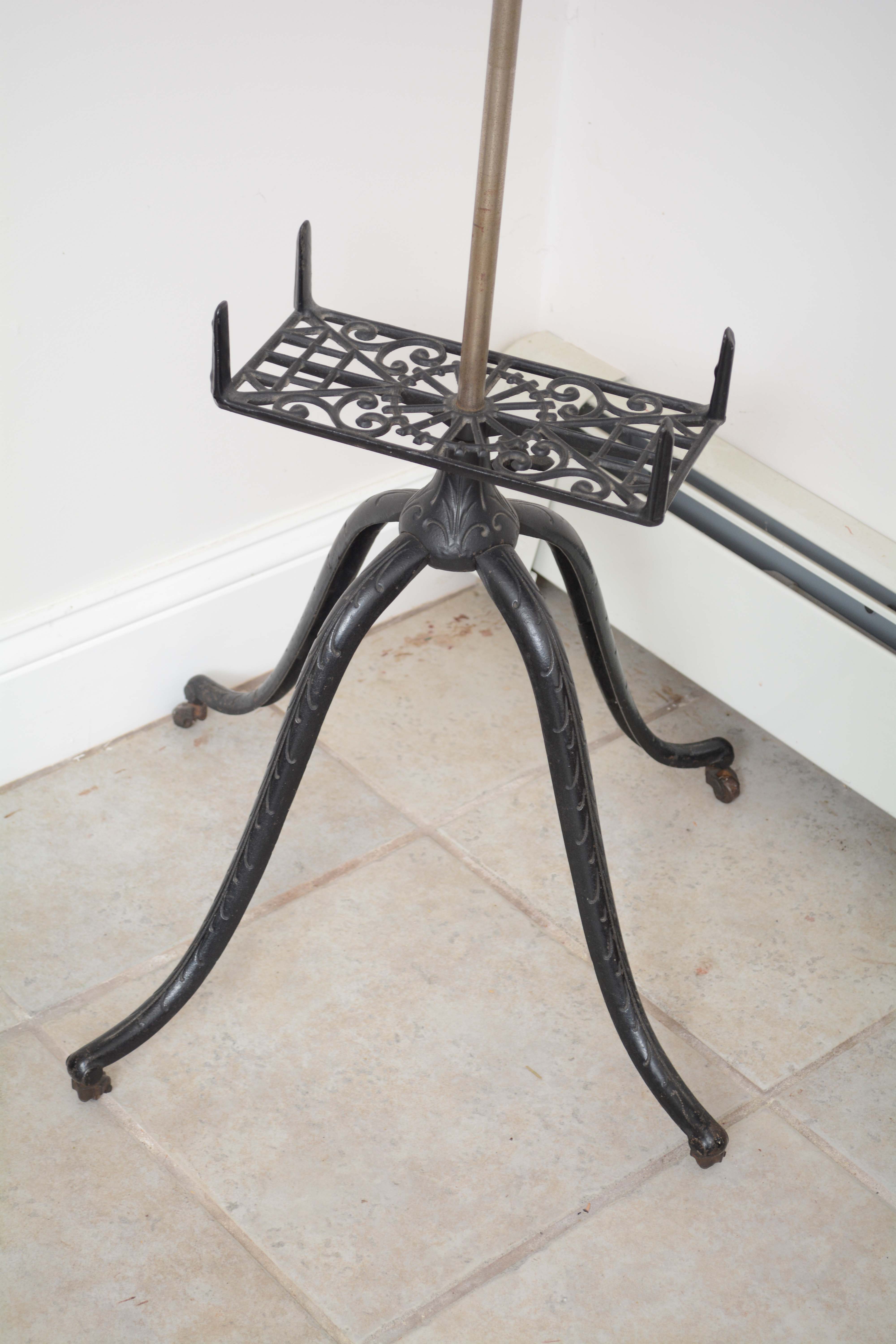 Vintage "Columbia" Dictionary Stand with Cast Iron Base by Josiah Anstice & Co.