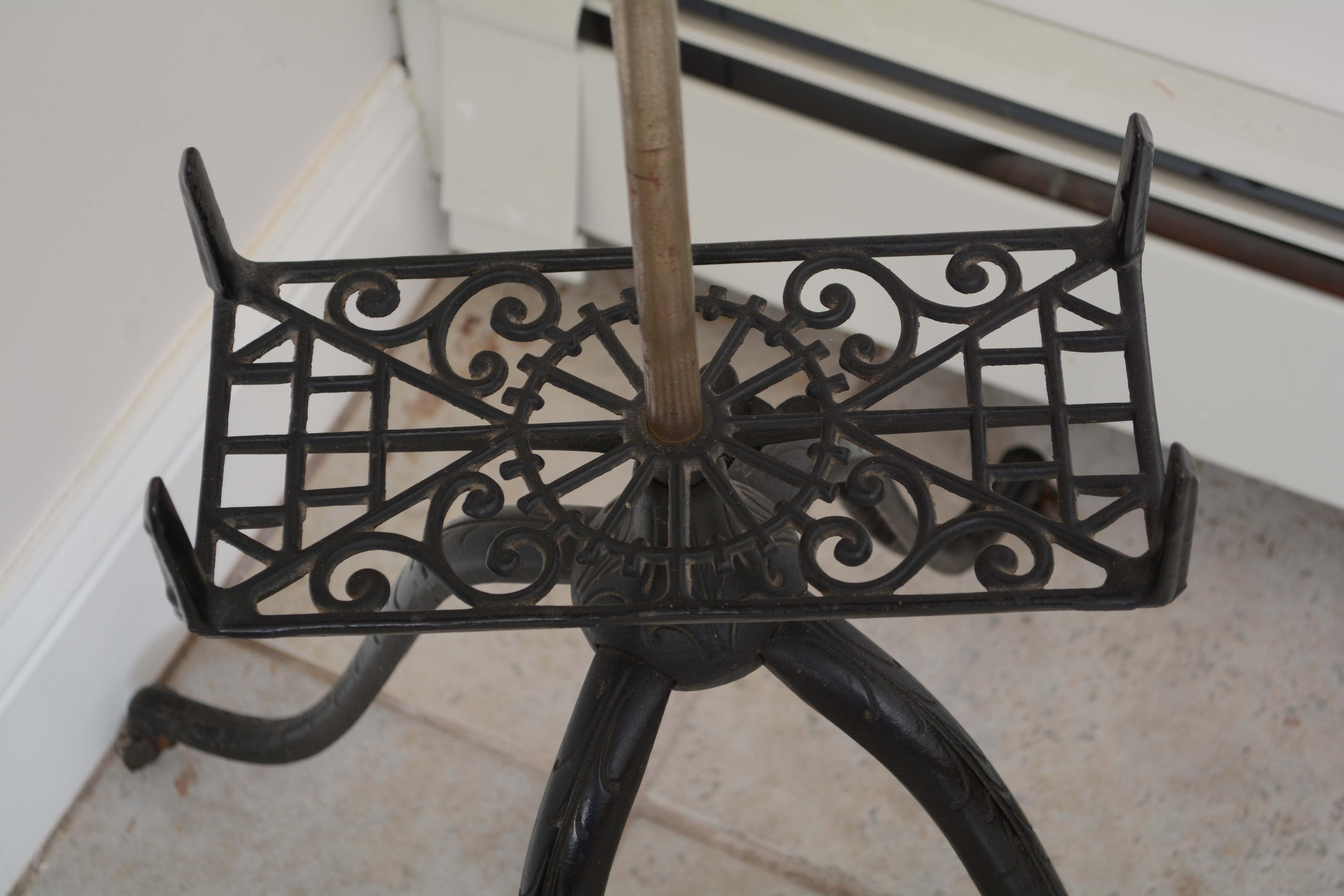 Vintage "Columbia" Dictionary Stand with Cast Iron Base by Josiah Anstice & Co.