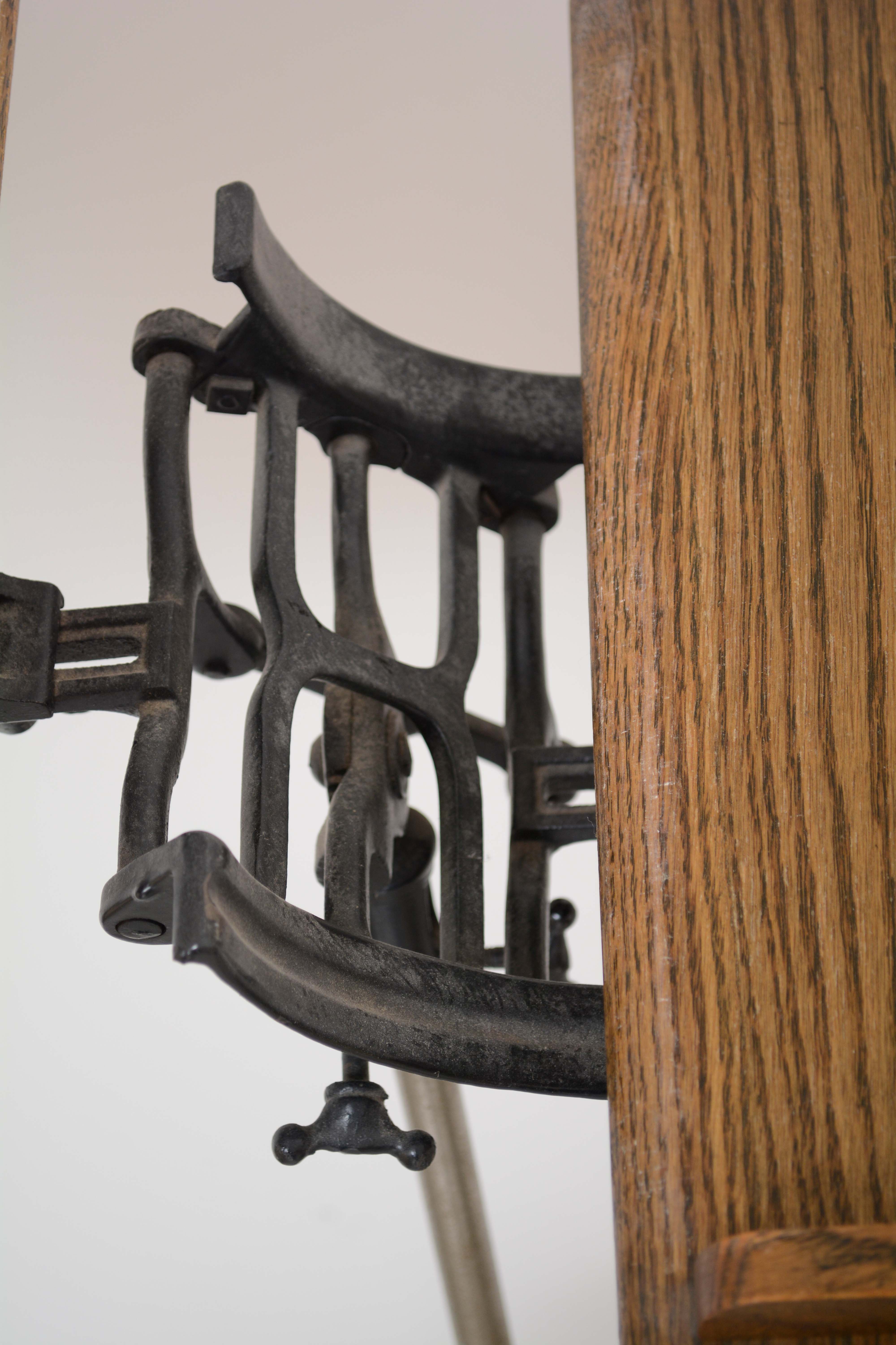 Vintage "Columbia" Dictionary Stand with Cast Iron Base by Josiah Anstice & Co.