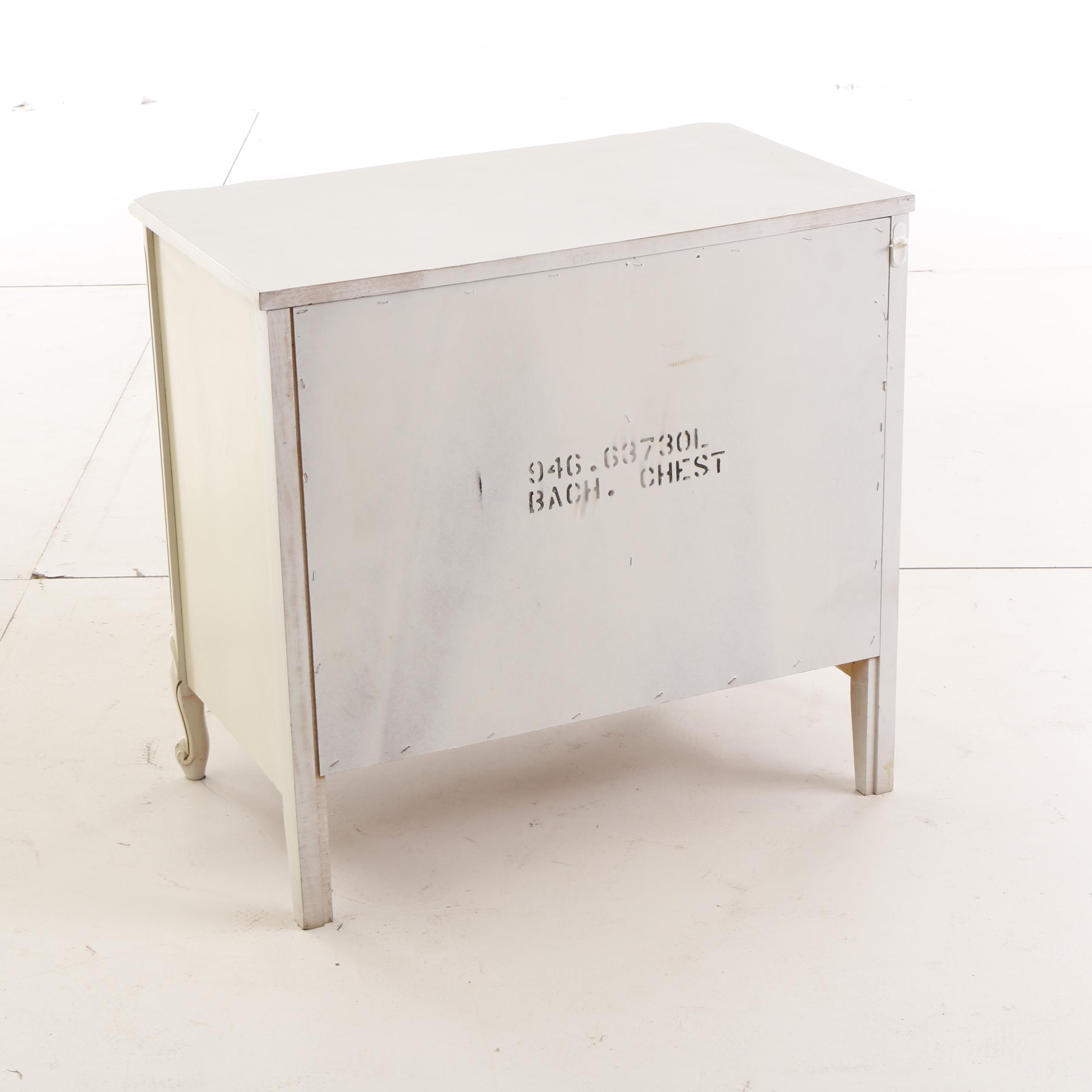 20th Century White French Provincial Style Corner Desk with Chair