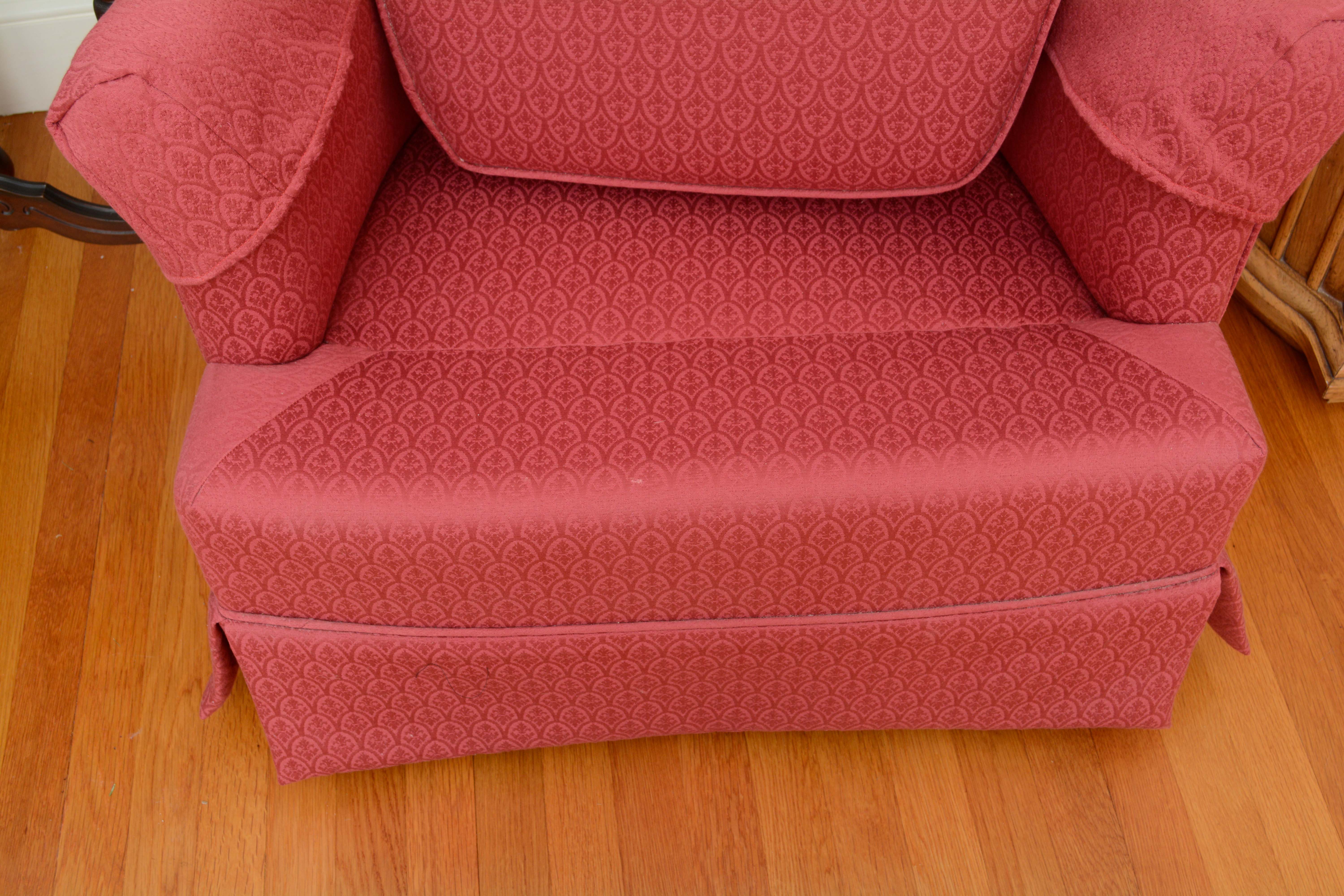 Vintage Upholstered Swivel Rocking Chairs