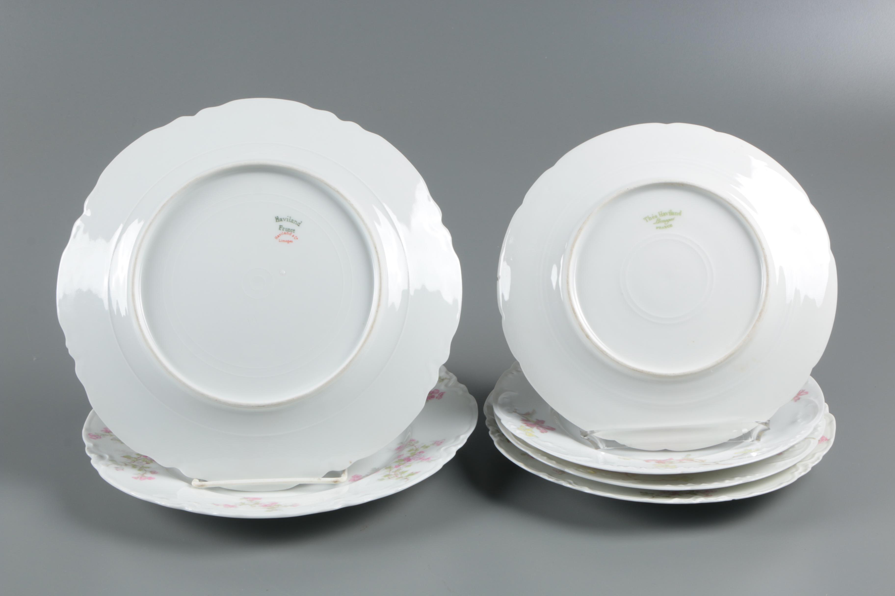 Antique Theodore Haviland and Vintage Haviland & Co. Porcelain Plates