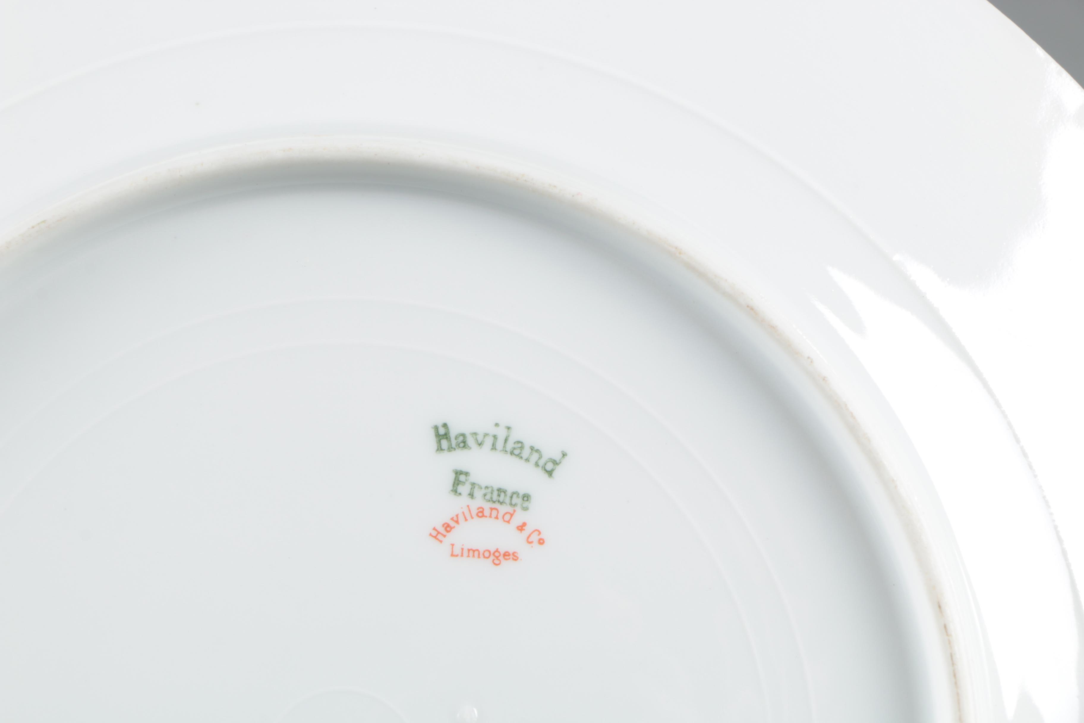 Antique Theodore Haviland and Vintage Haviland & Co. Porcelain Plates