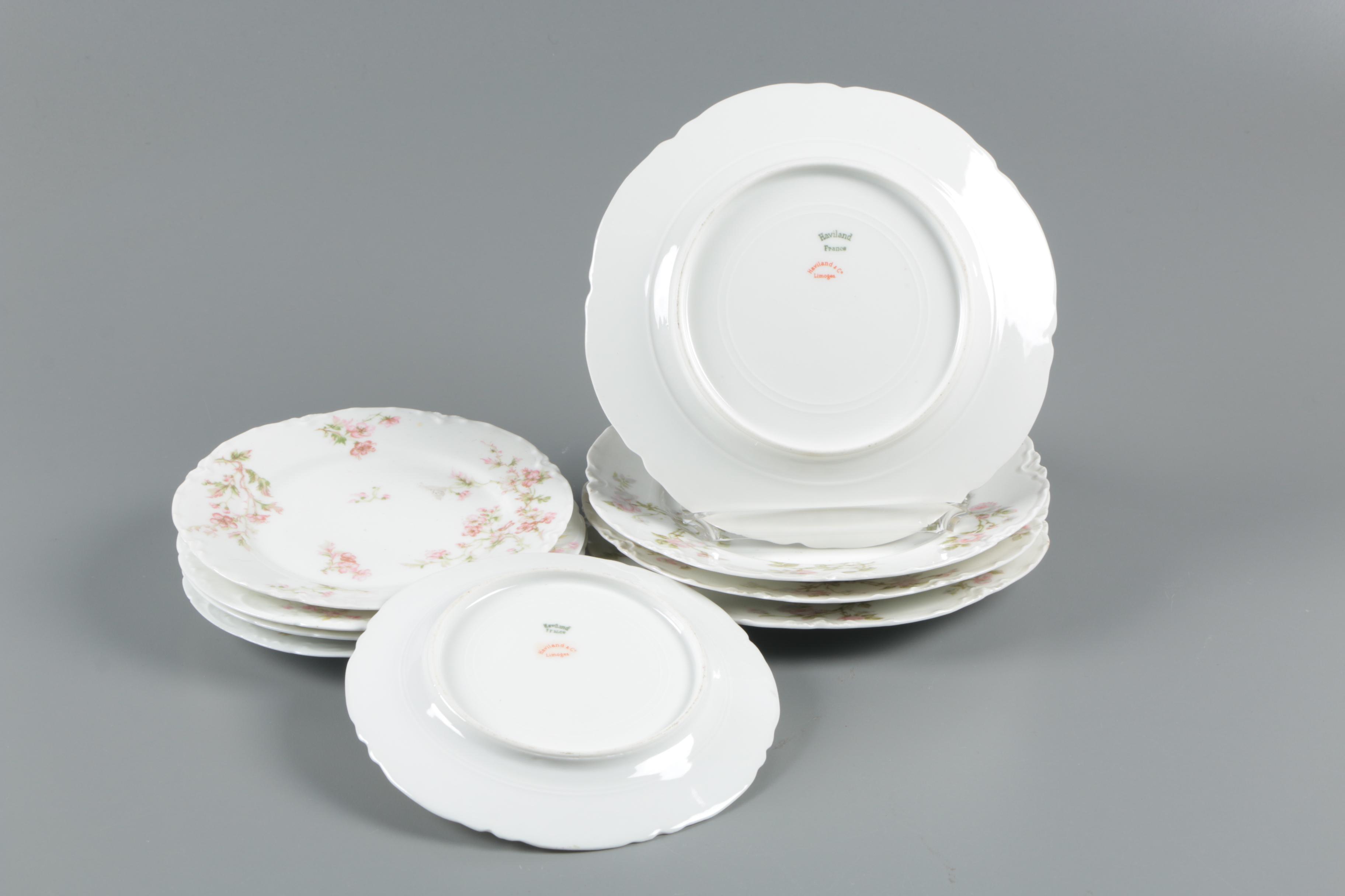Antique Theodore Haviland and Vintage Haviland & Co. Porcelain Plates