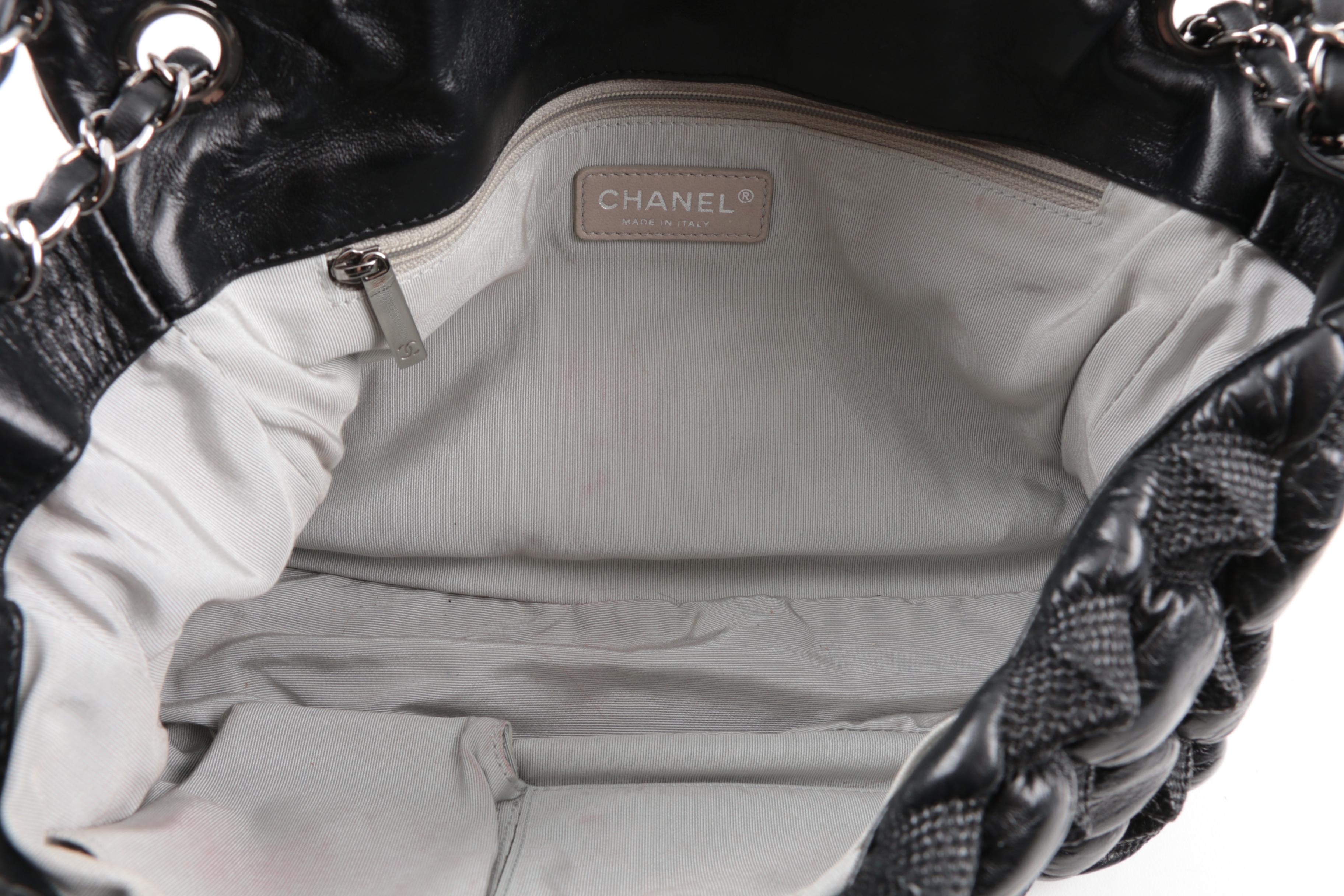 Circa 2008 Chanel Puffy Quilted Black Lambskin Flap Handbag