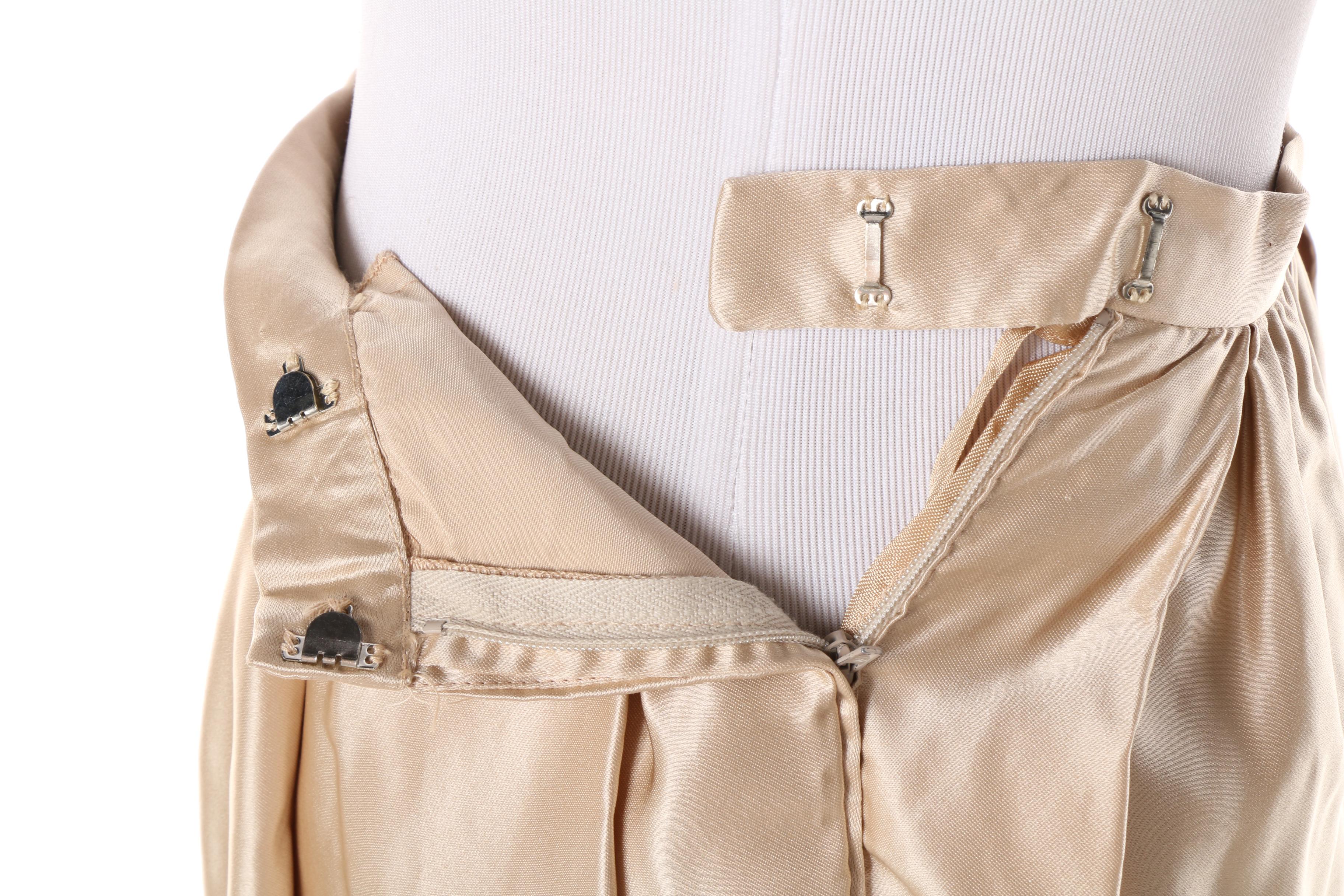 1980s Albert Nipon Cream Silk Skirt Suit and Richilene Brown Cocktail Dress