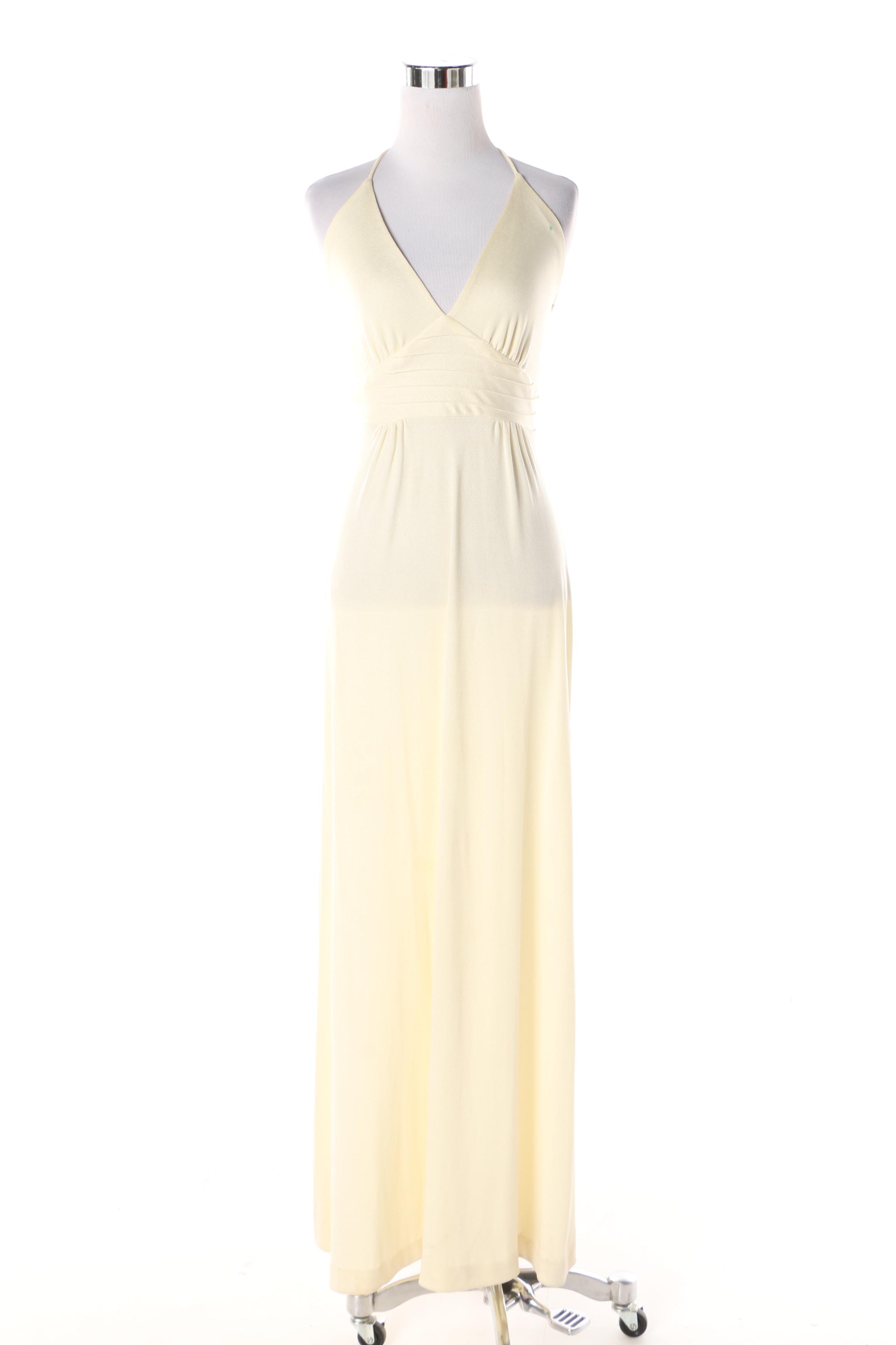 1970s Slinky Knit Disco Maxi Dresses