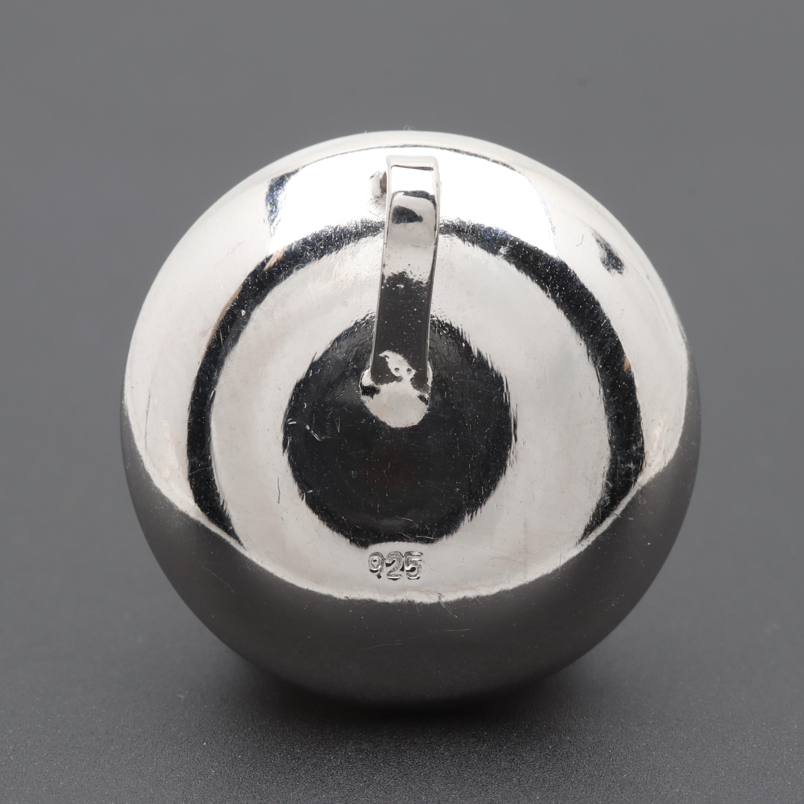 Sterling Silver Cultured Pearl Slide Pendant