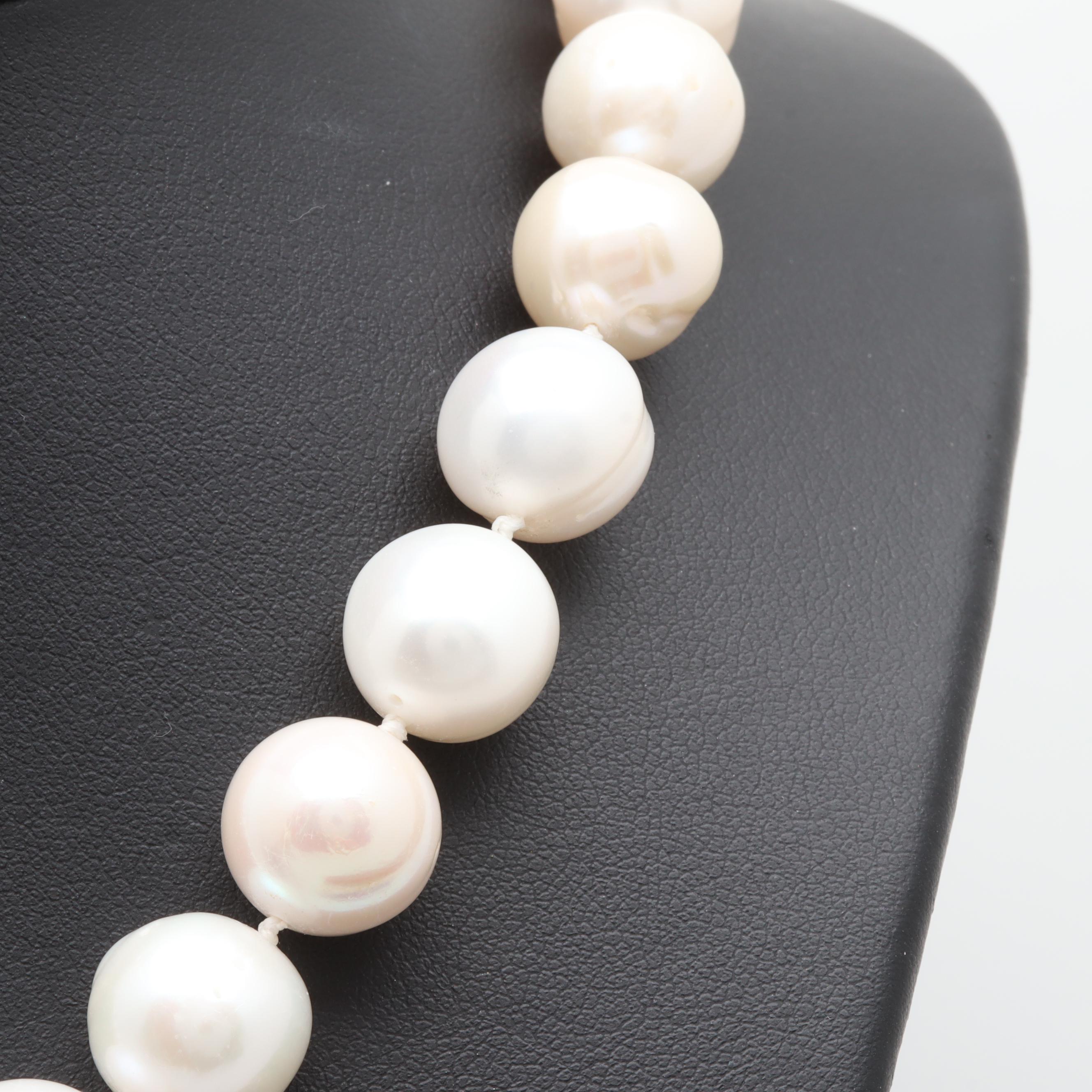 14K Yellow Gold and Cultured Pearl Necklace