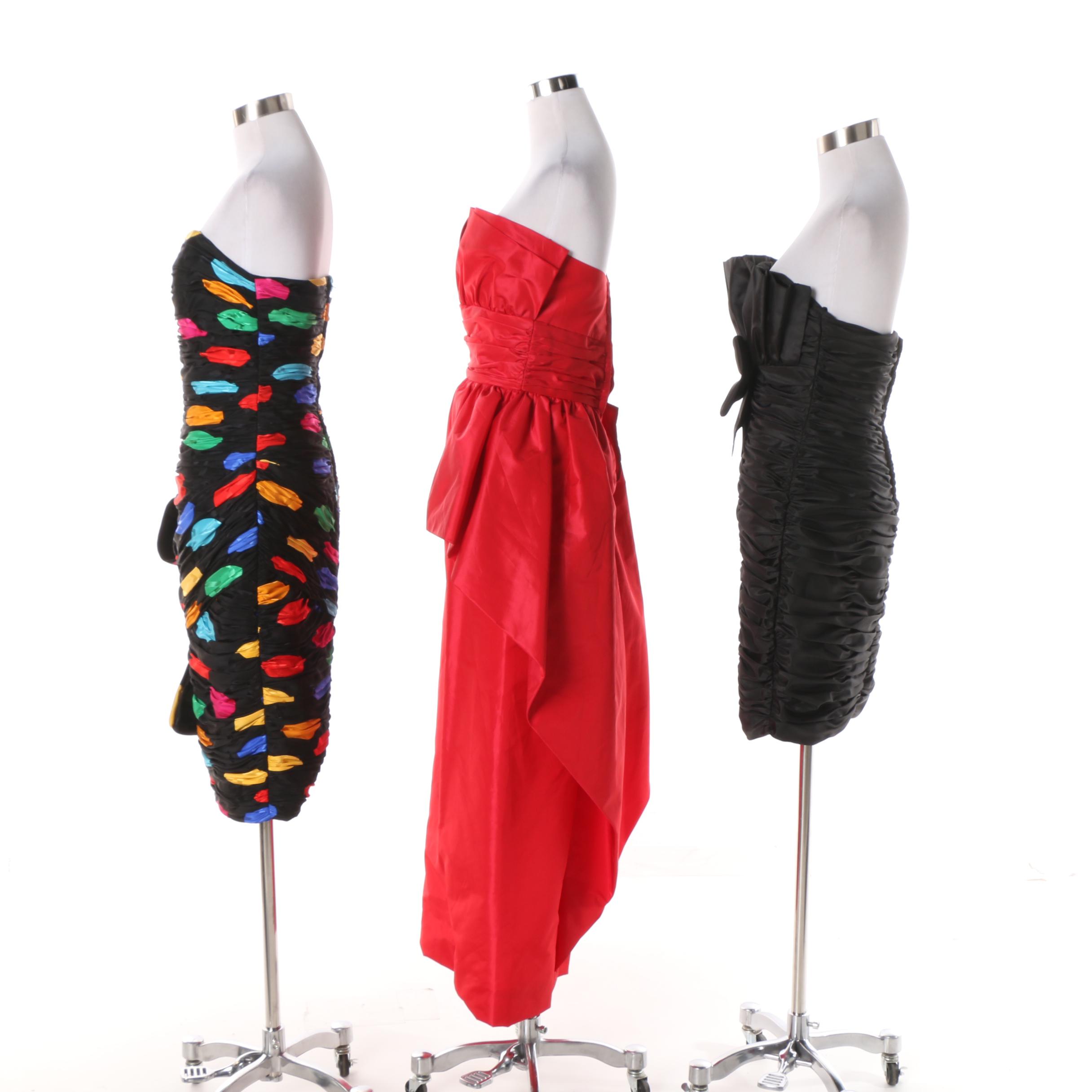 1980s Victor Costa, Fred Hayman Beverly Hills and Chris Kole Evening Dresses