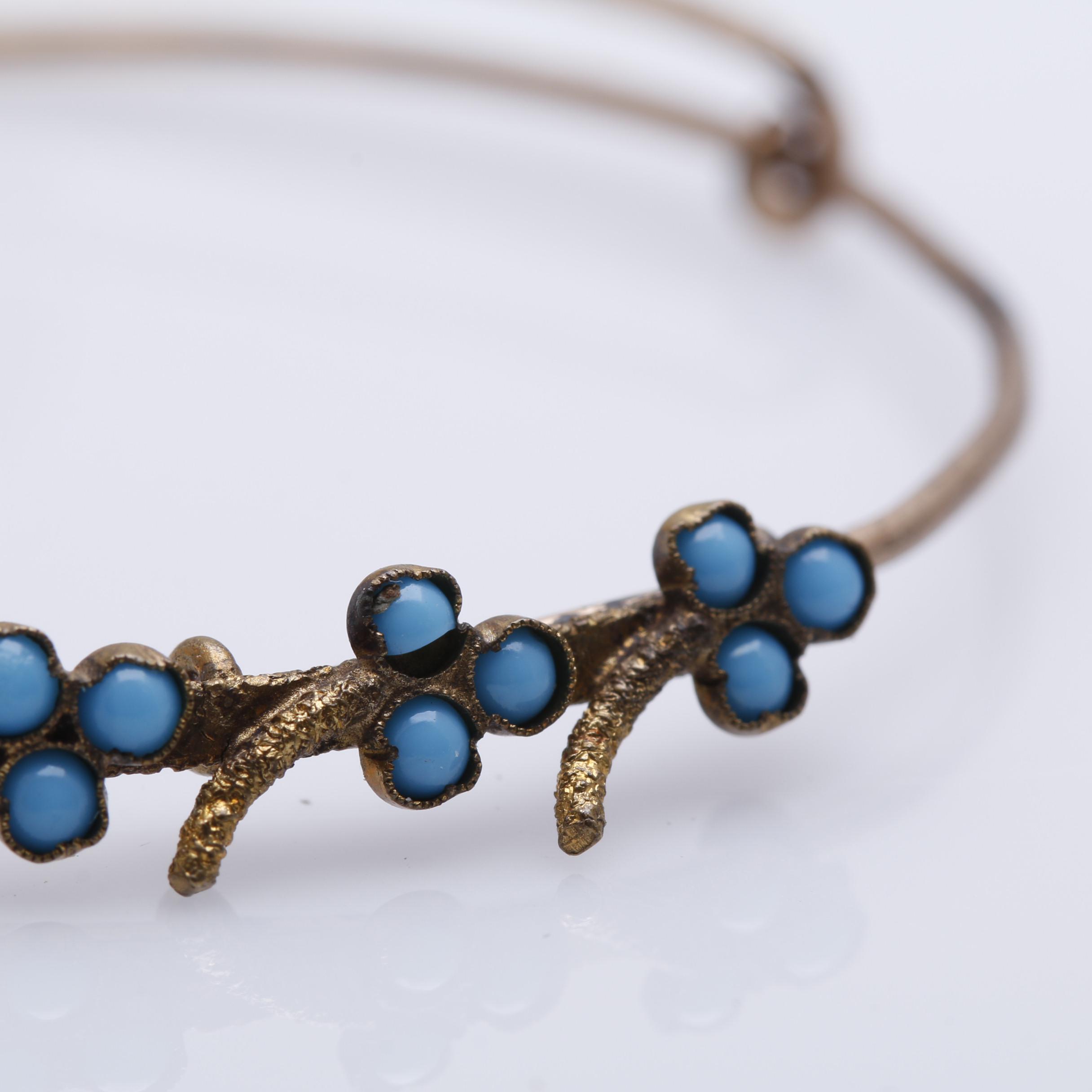 Vintage Jewelry With Turquoise Beads and Glass Including Miriam Haskell