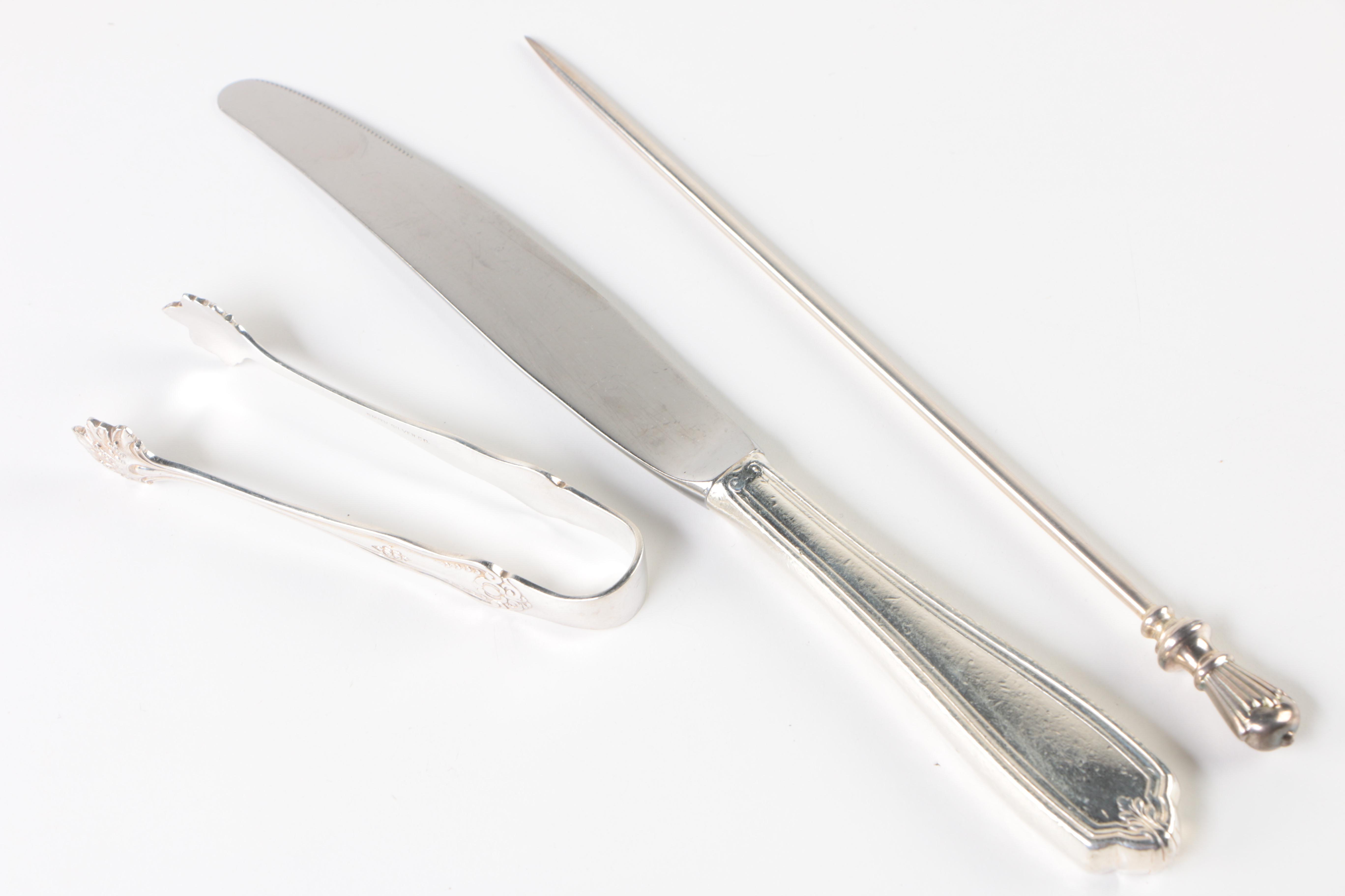 Large Collection of International Silver Co. "Grecian" Silver Plate Flatware