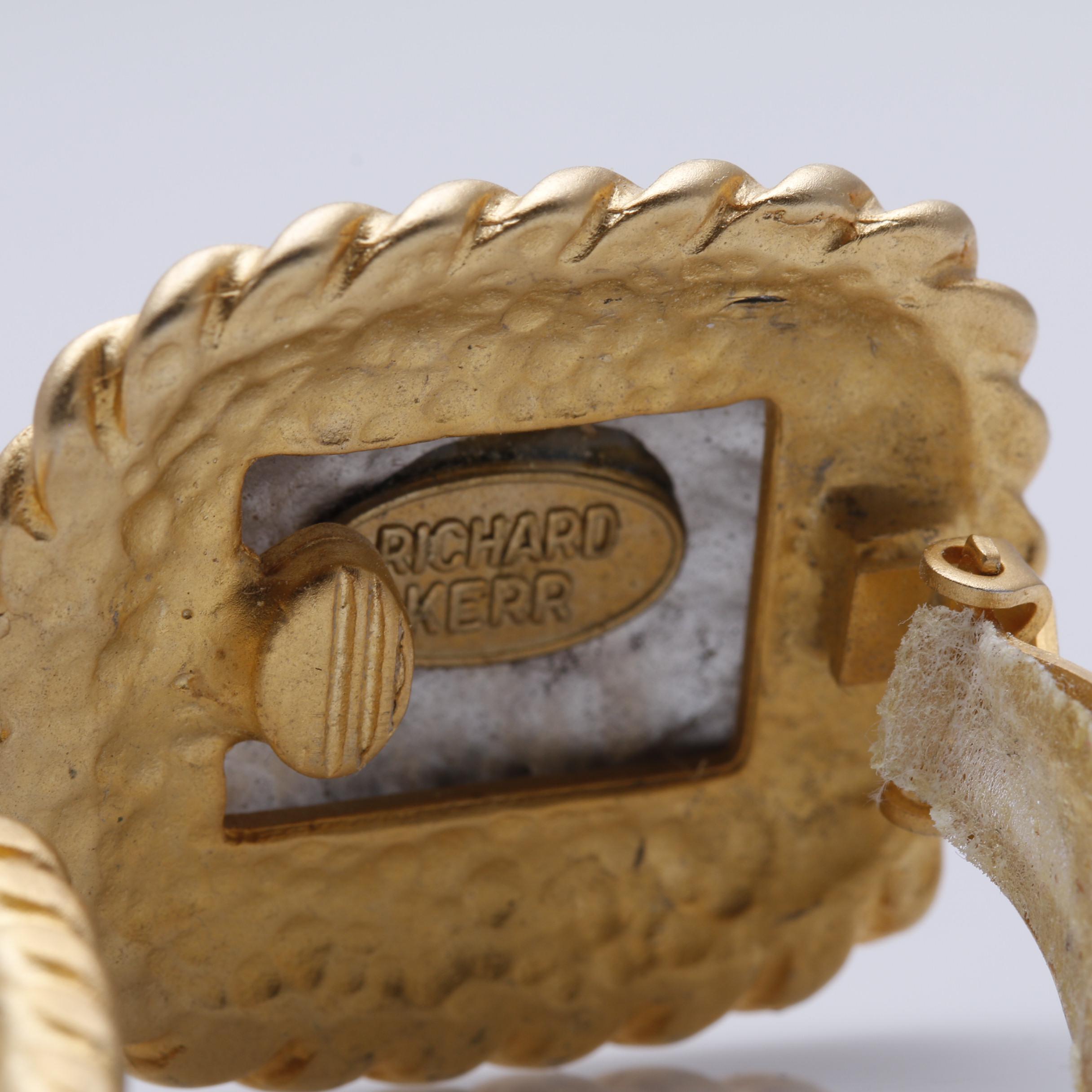 1980s Richard Kerr Rhinestone Earrings