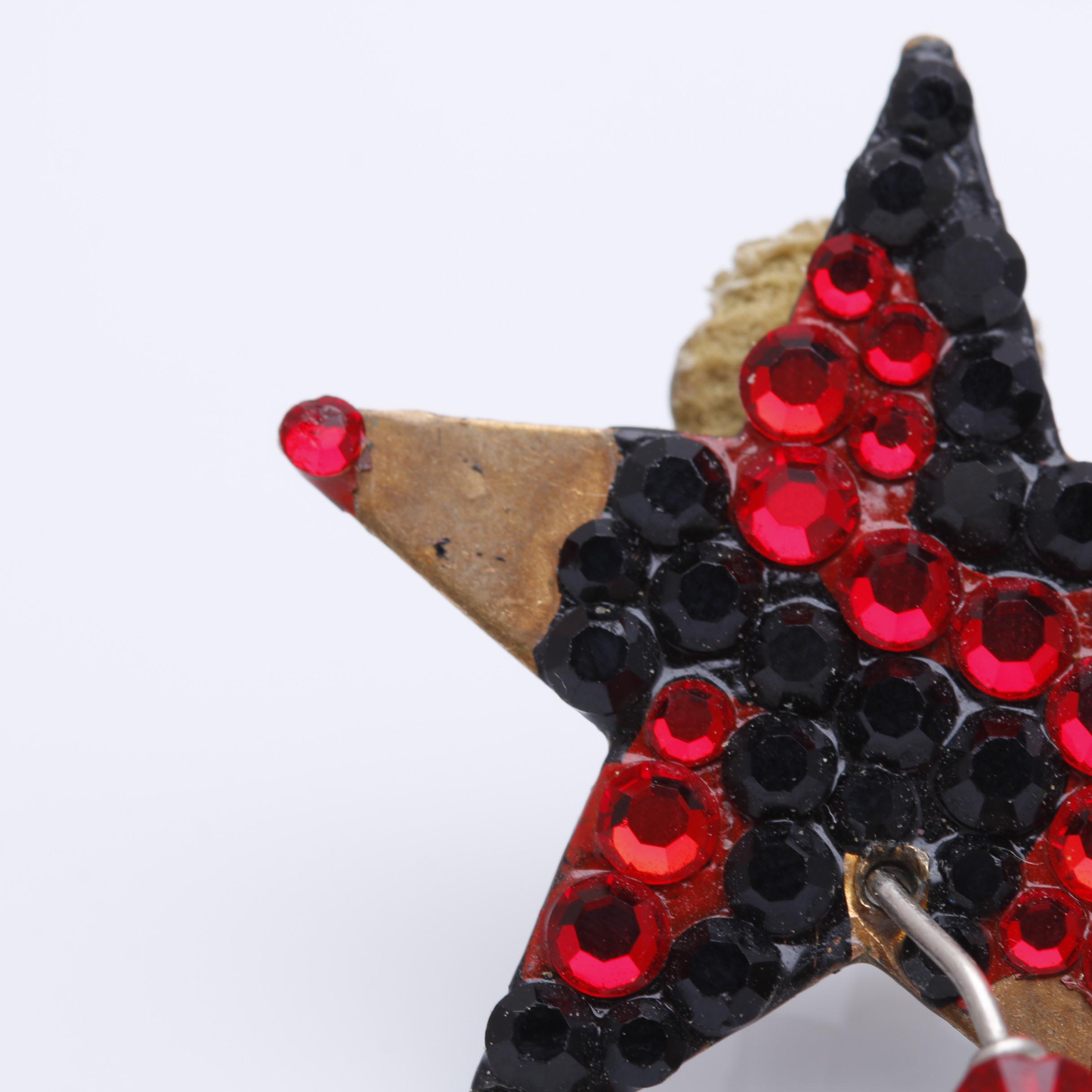 1980s Richard Kerr Rhinestone Earrings