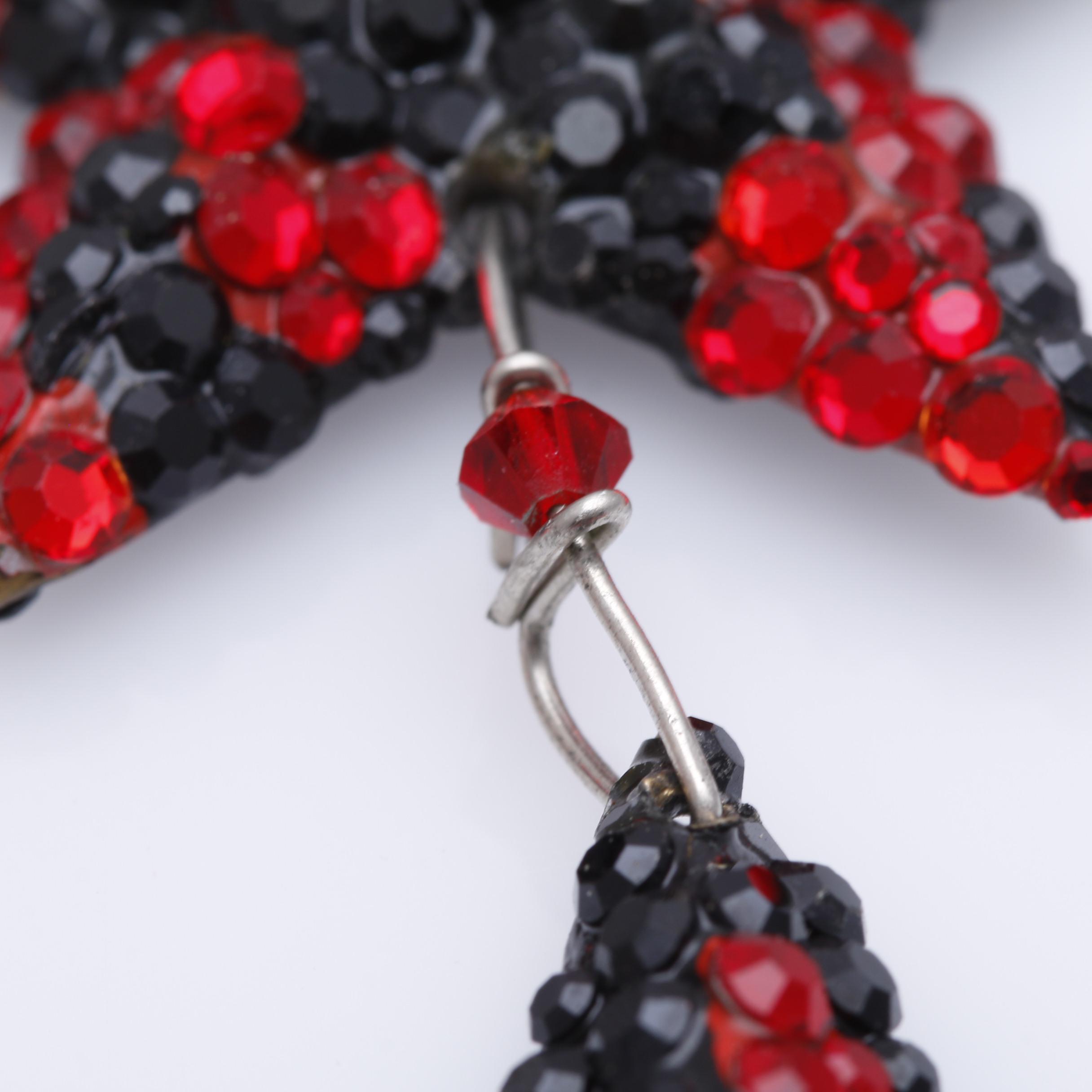 1980s Richard Kerr Rhinestone Earrings