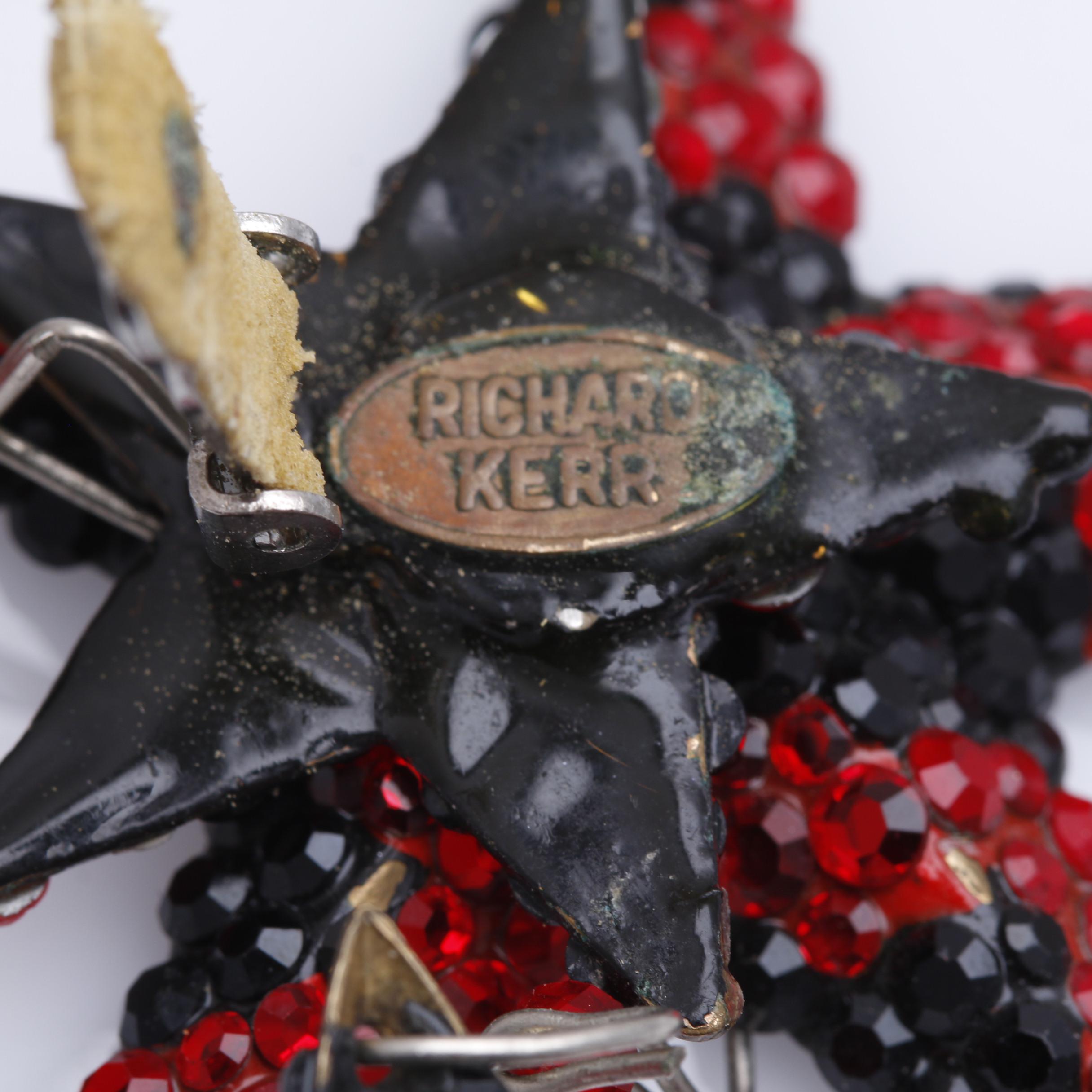 1980s Richard Kerr Rhinestone Earrings