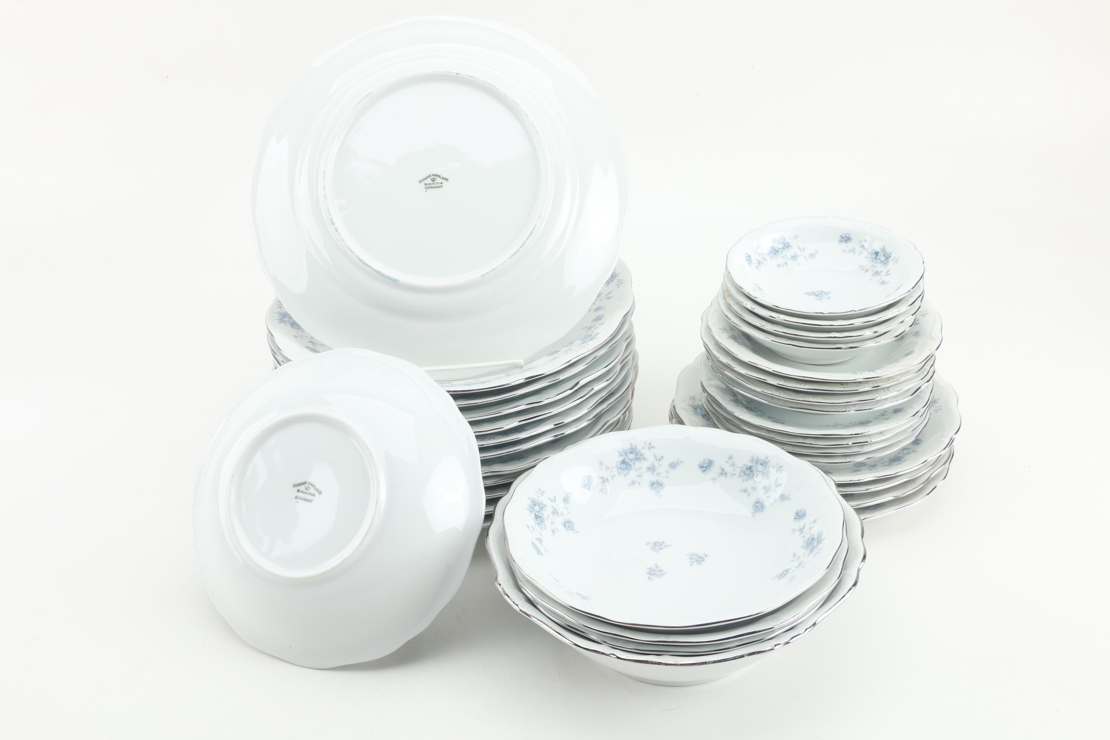 Johann Haviland "Blue Garland" Porcelain Dinnerware c. 1953-1990