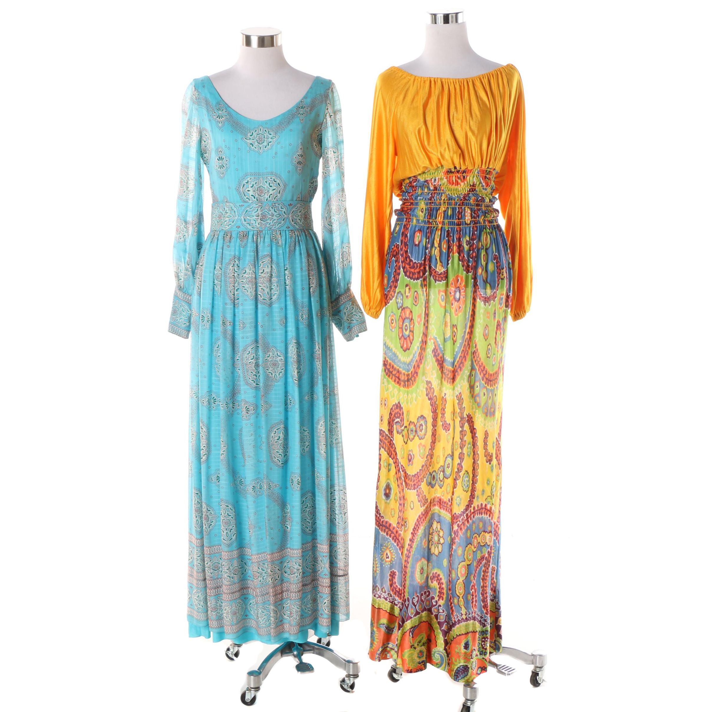 1960s Maxi Dresses Including Saks Fifth Avenue