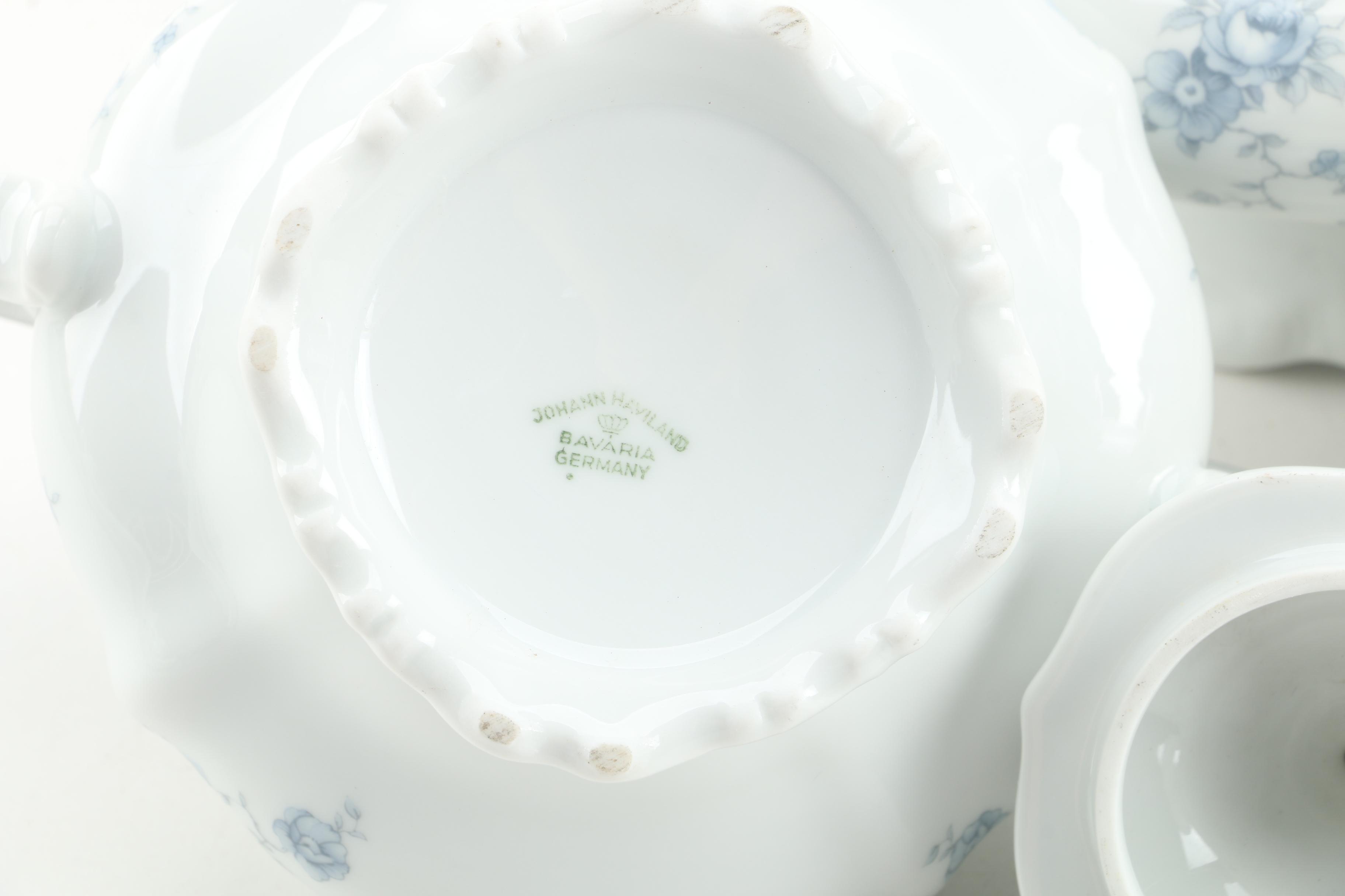 Johann Haviland "Blue Garland" Porcelain Dinnerware c. 1953-1990