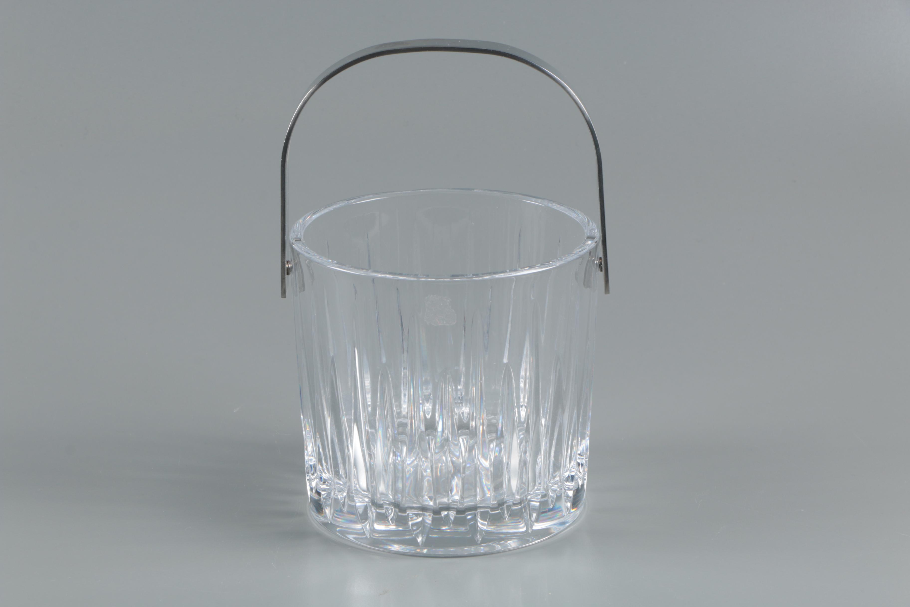 Rogaska "Soho" Crystal Ice Bucket with Mikasa "New Horizon" Crystal Bowl