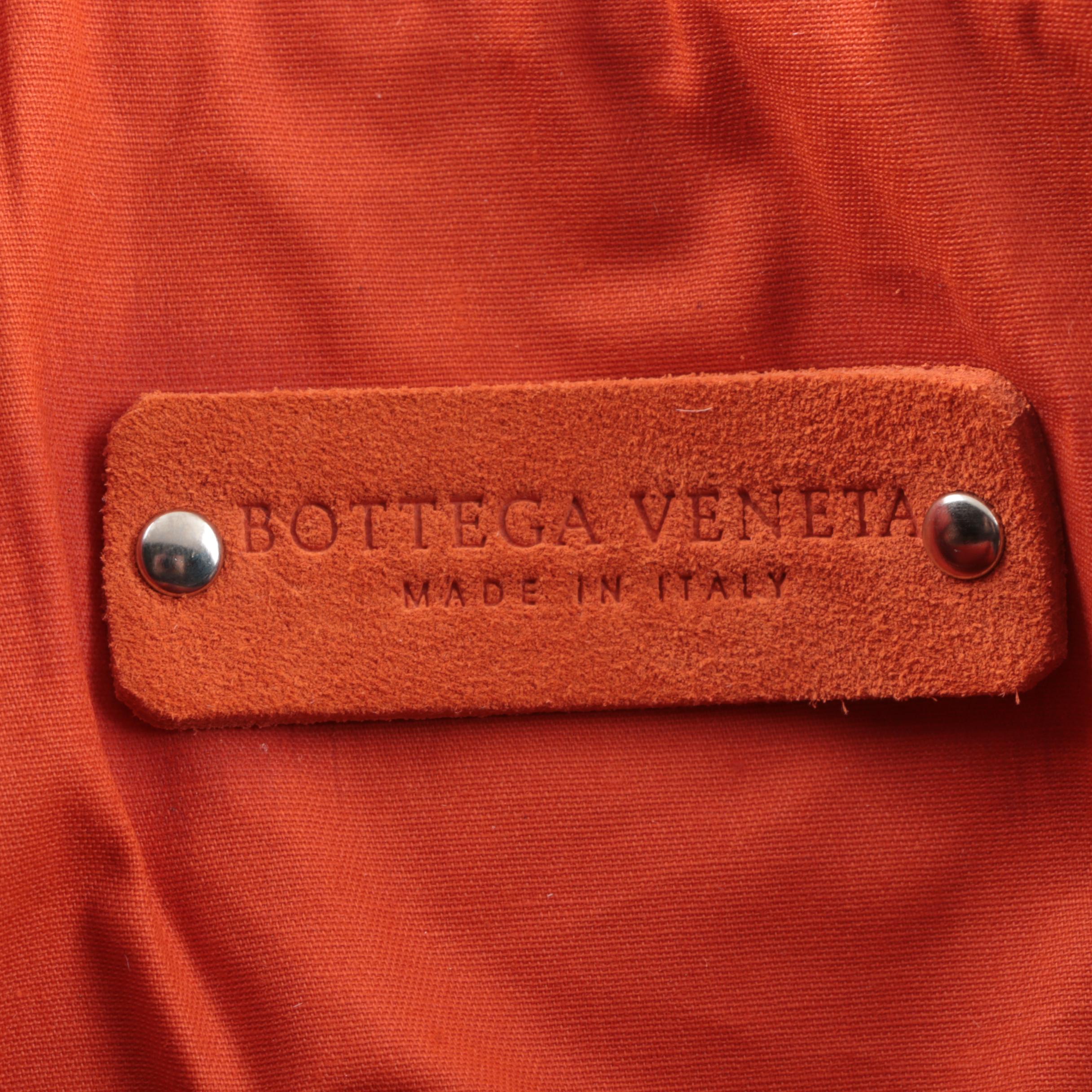 Bottega Veneta Calf Hair and Orange Leather Weekend Duffel Bag