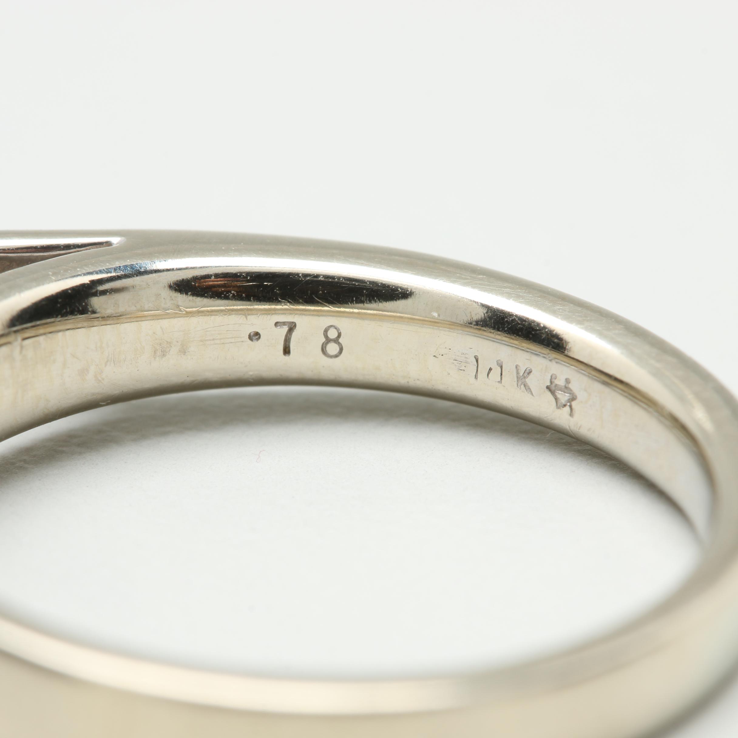 14K White Gold Ring Mounting with Loose Blue Sapphire