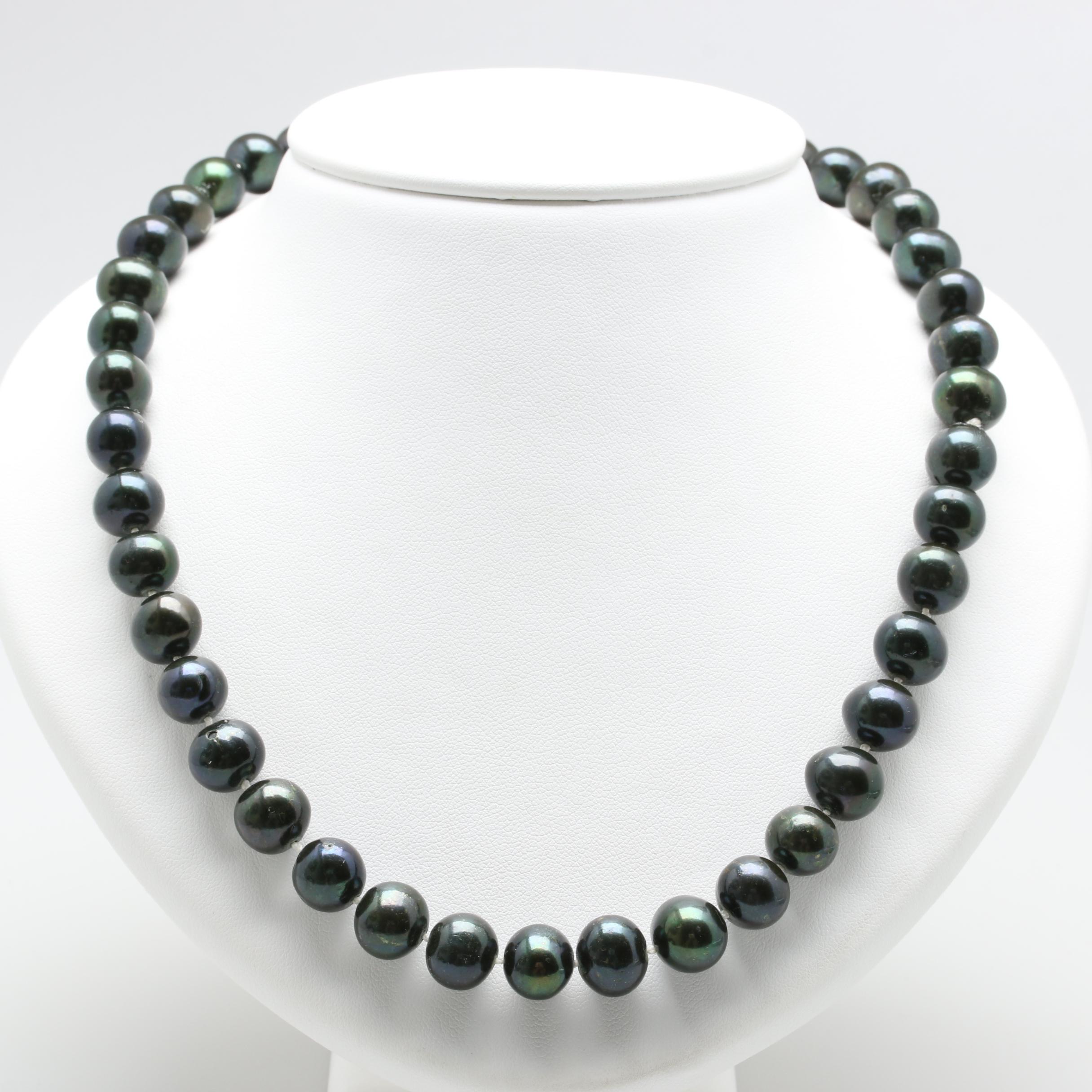 14K Yellow Gold Cultured Pearl Necklace