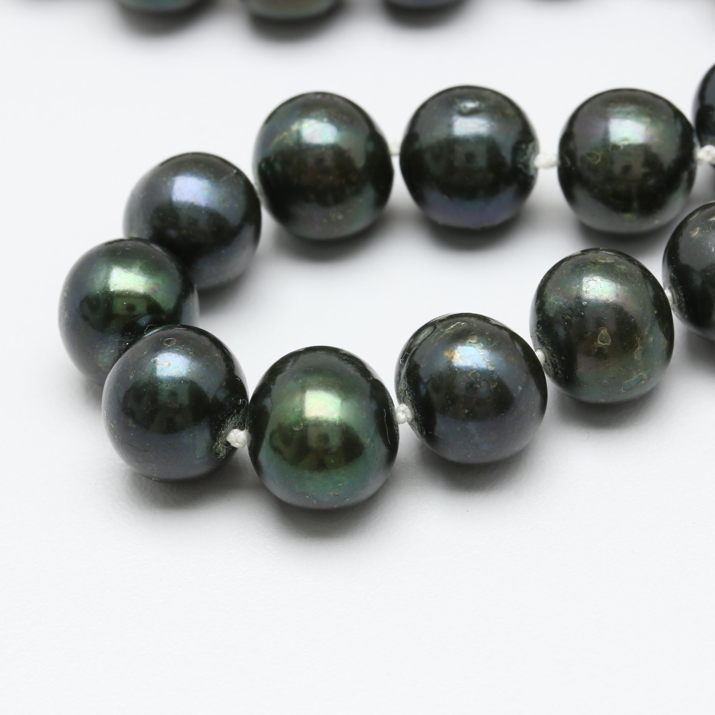 14K Yellow Gold Cultured Pearl Necklace