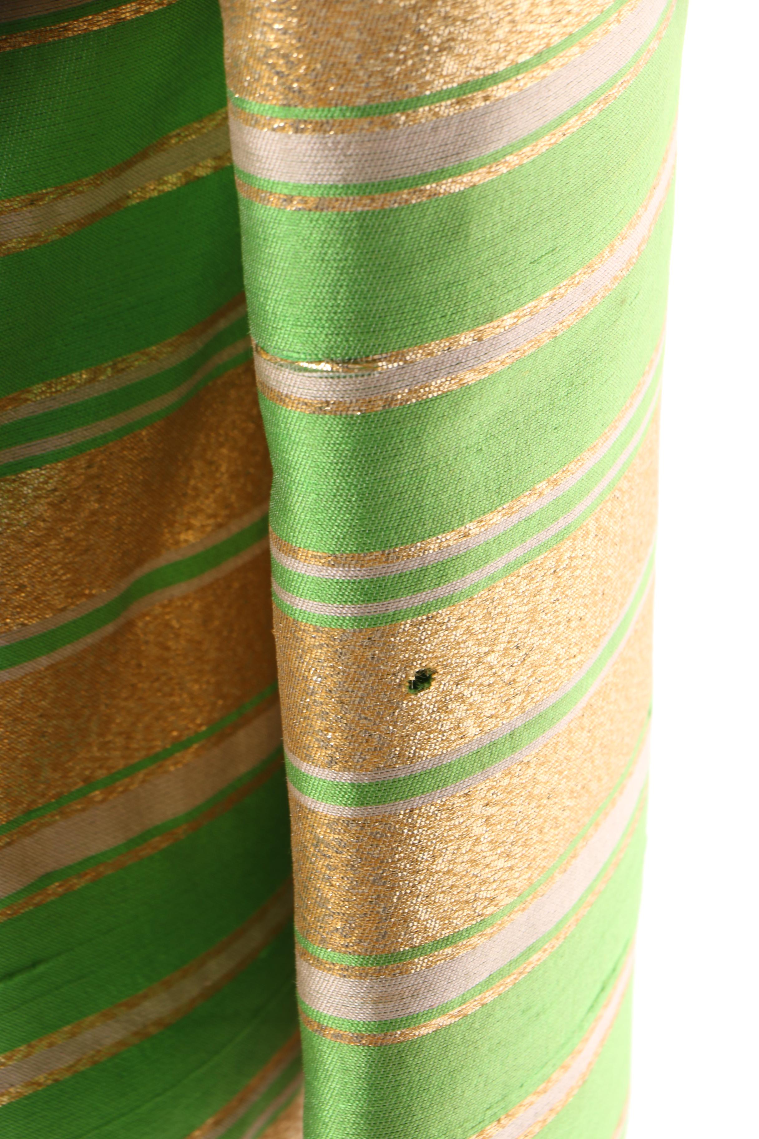 1960s Apple Green and Gold Lamé Cocktail Dress and Coat