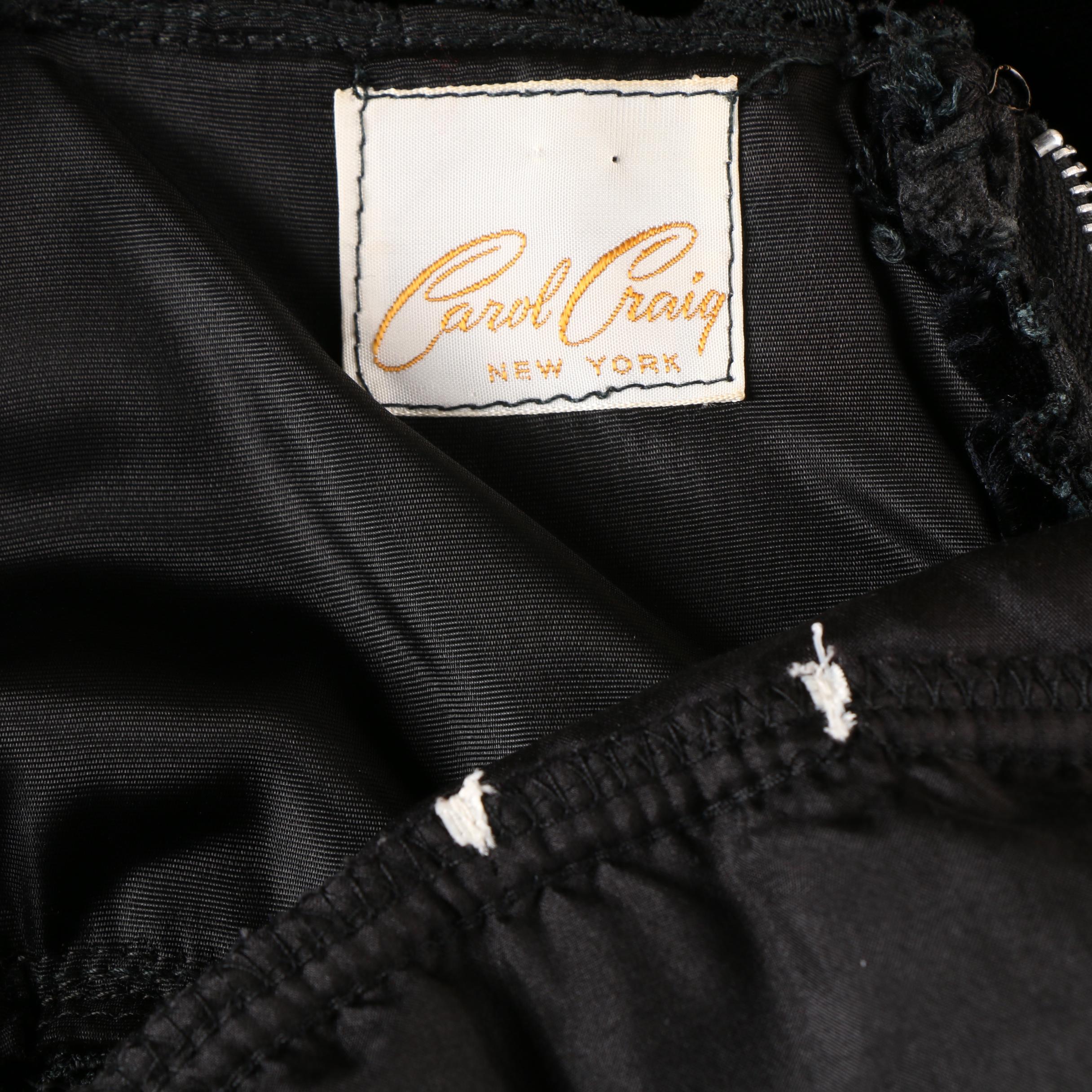 1960s Velvet Blend Cocktail Dresses Including Carole Craig