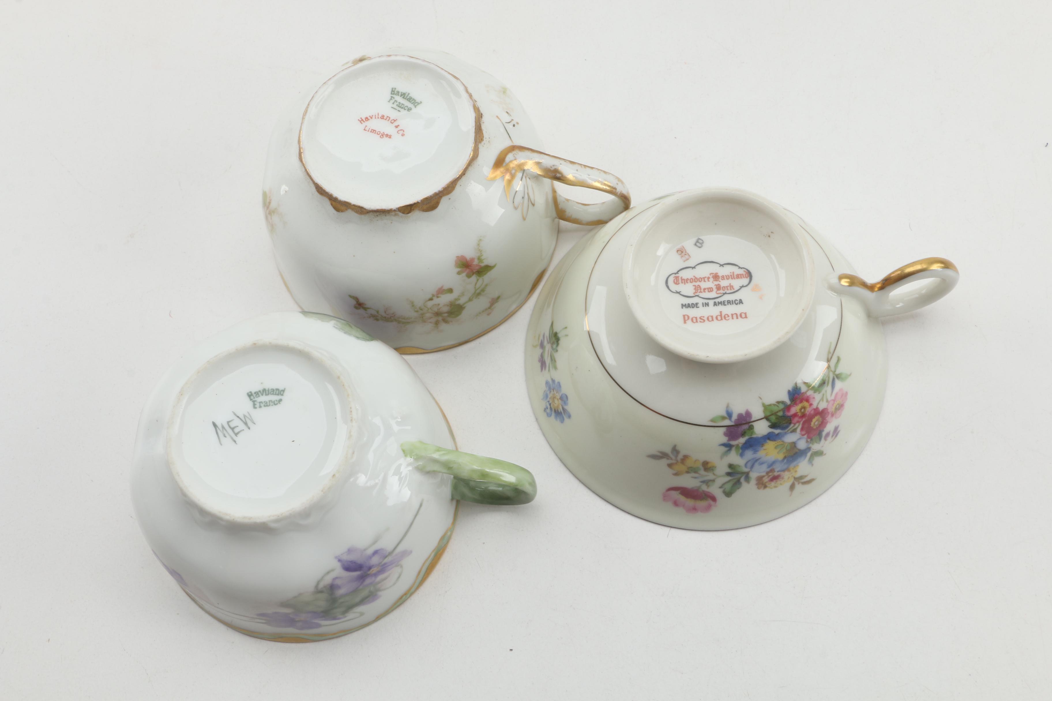Antique to Vintage Haviland Limoges Tea Service including "Pasadena" and "Marie"