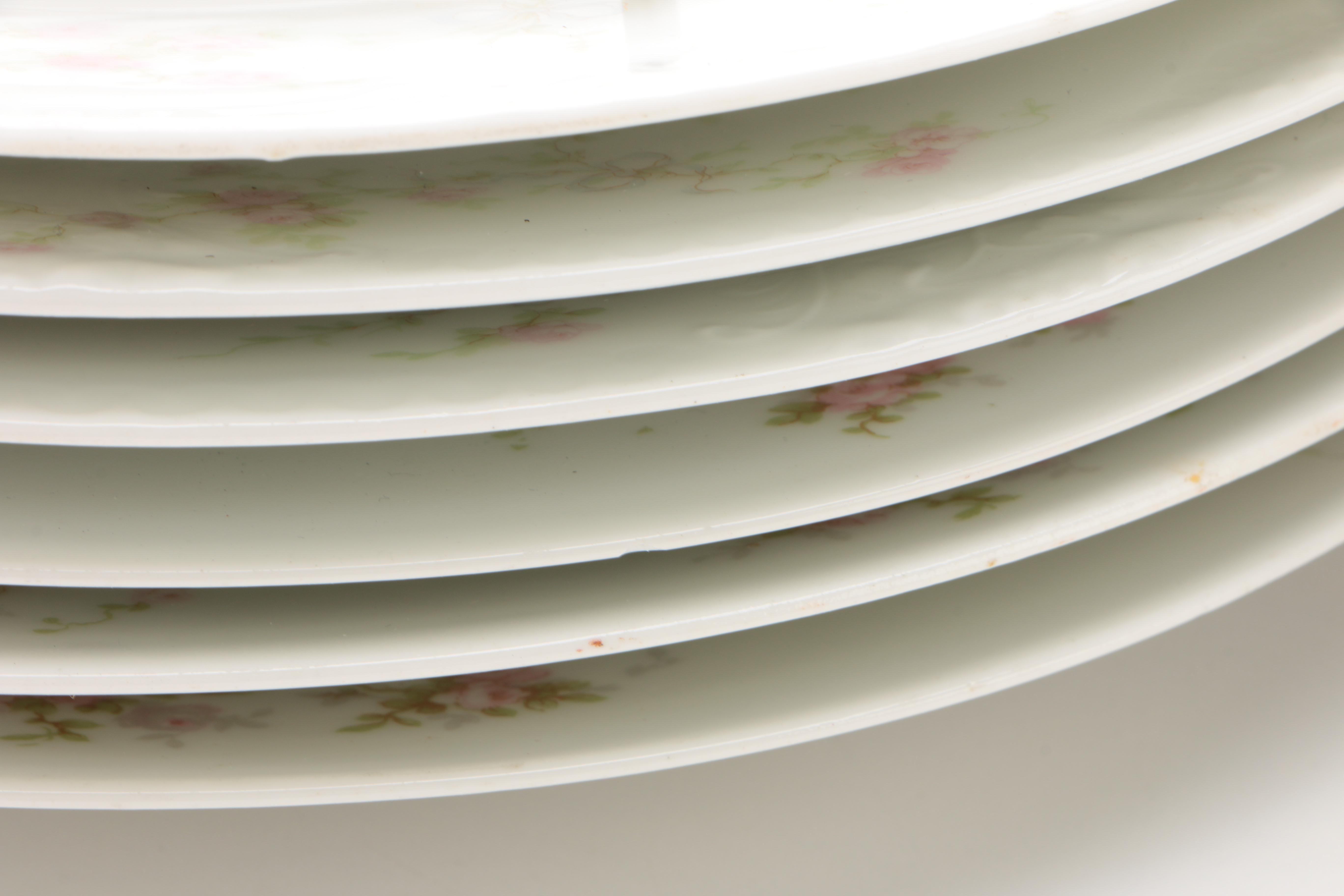 Vintage Theodore Haviland Porcelain Dinner and Dessert Plates featuring "Marie"