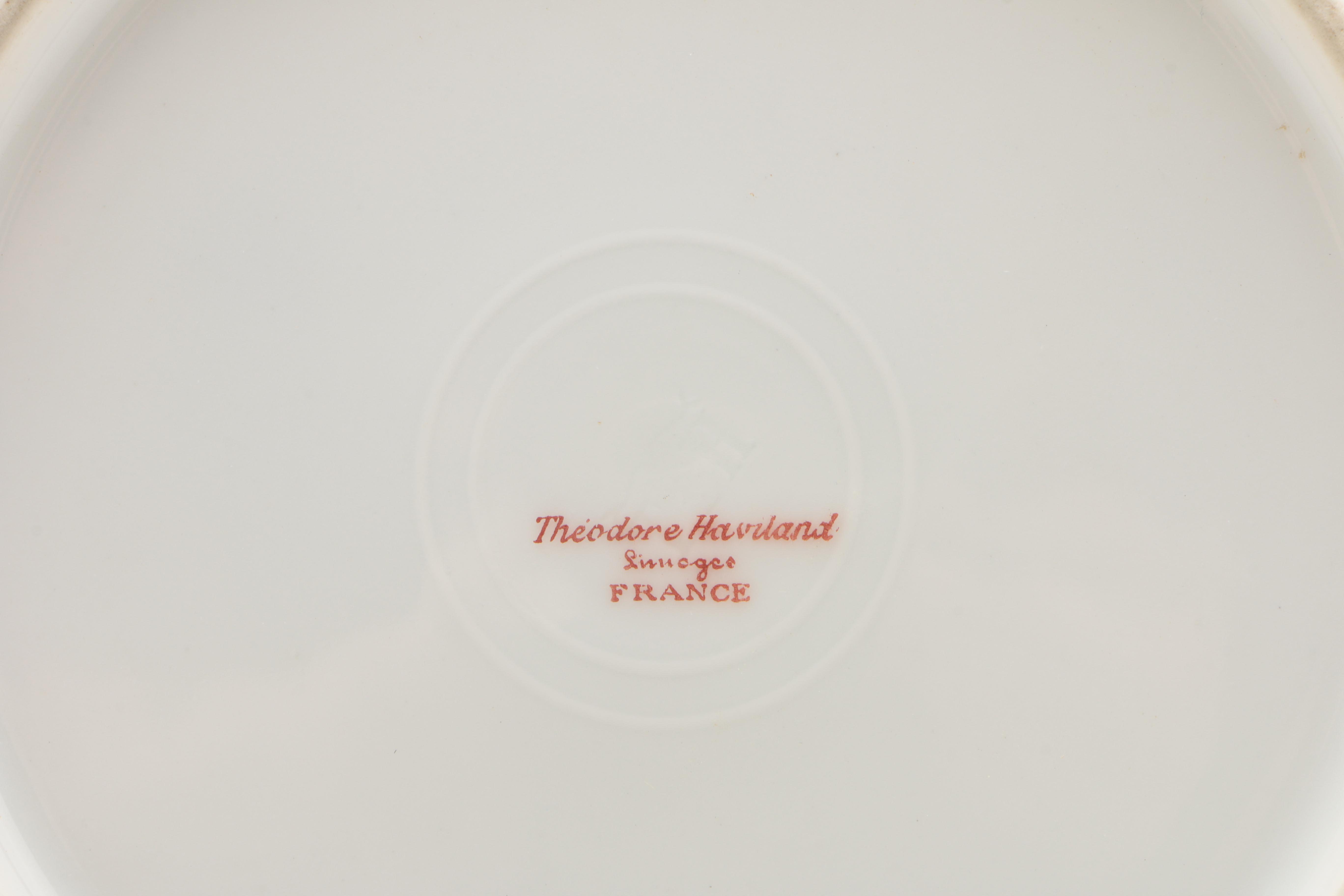 Vintage Theodore Haviland Porcelain Dinner and Dessert Plates featuring "Marie"