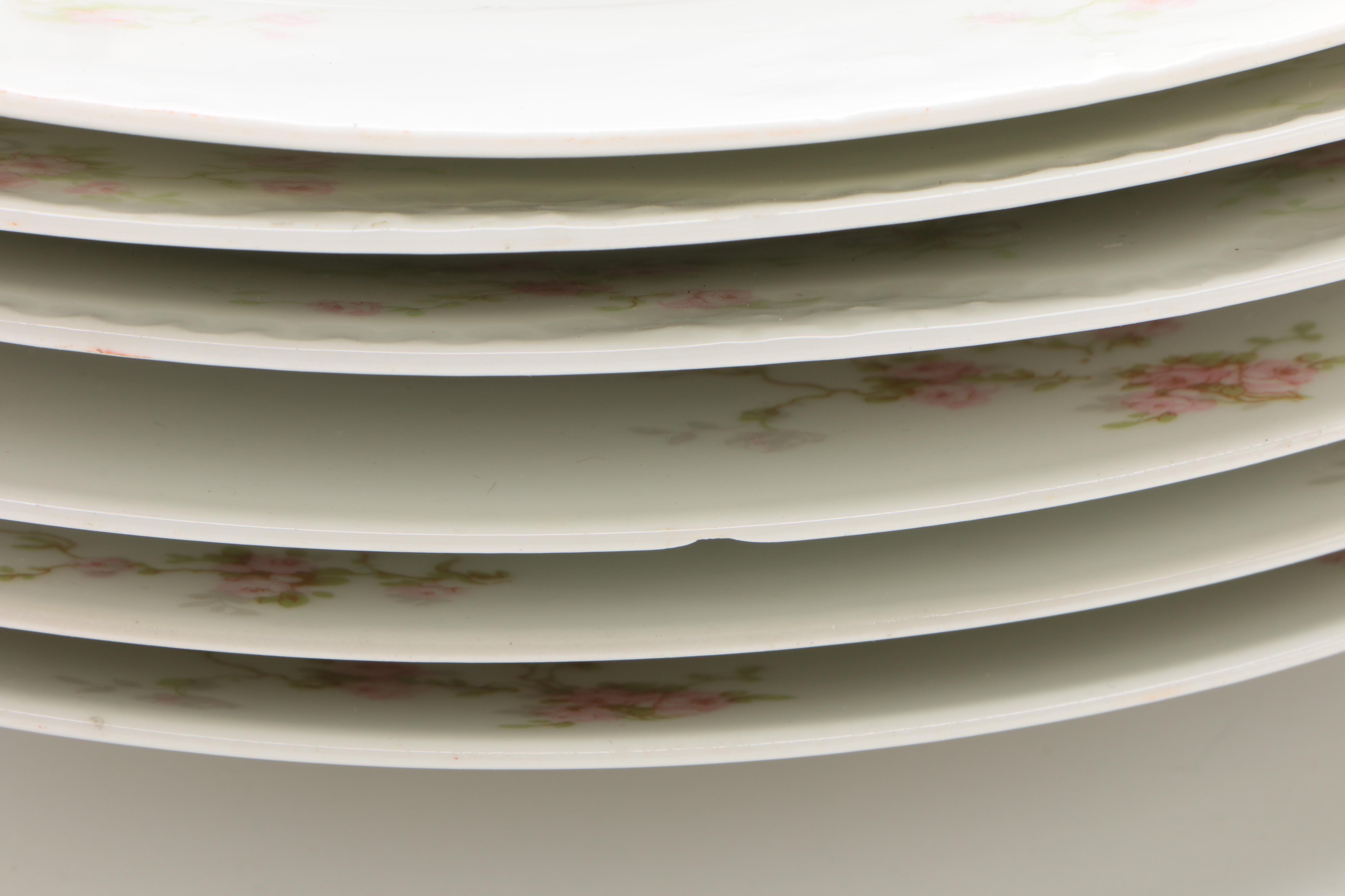 Vintage Theodore Haviland Porcelain Dinner and Dessert Plates featuring "Marie"