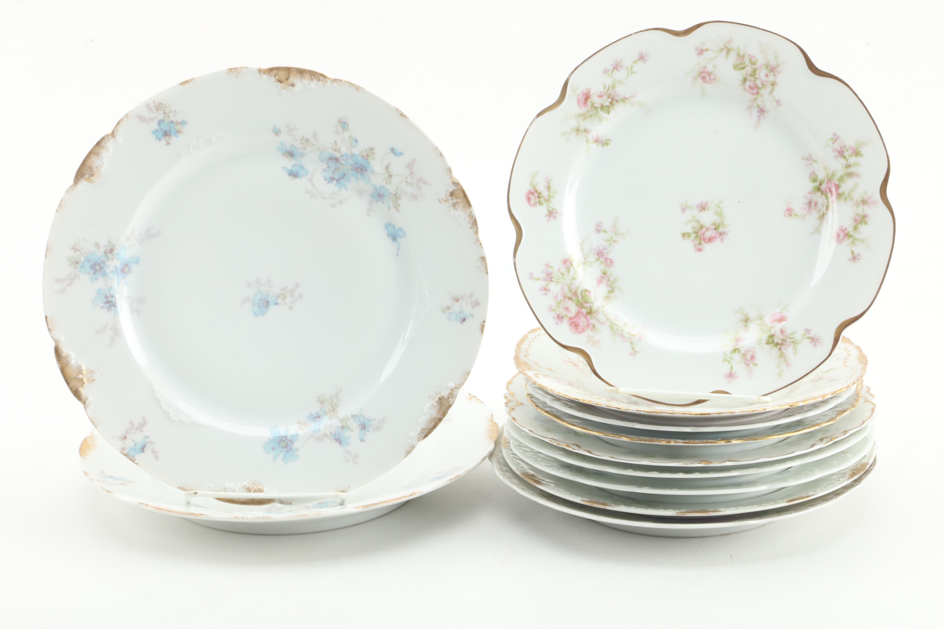 Antique and Vintage European Porcelain Tableware Including Haviland