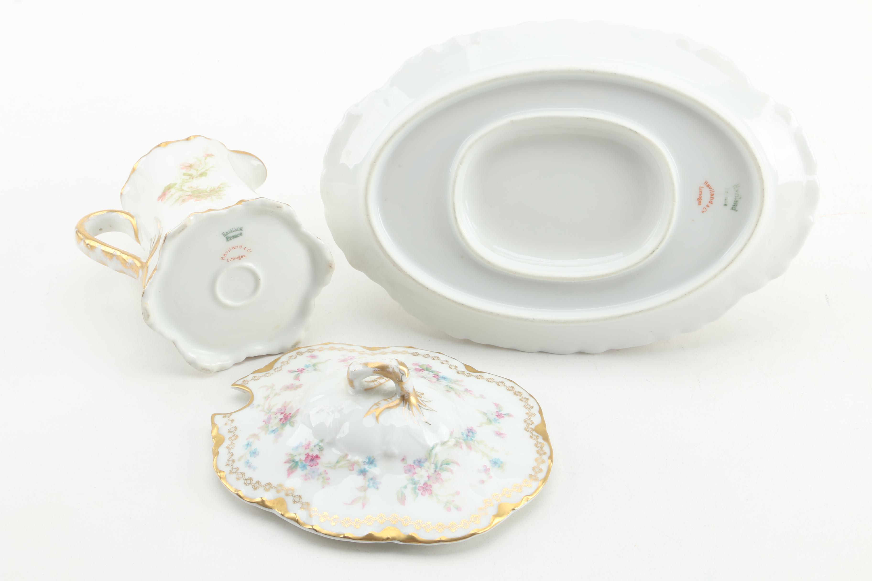 Antique and Vintage European Porcelain Tableware Including Haviland