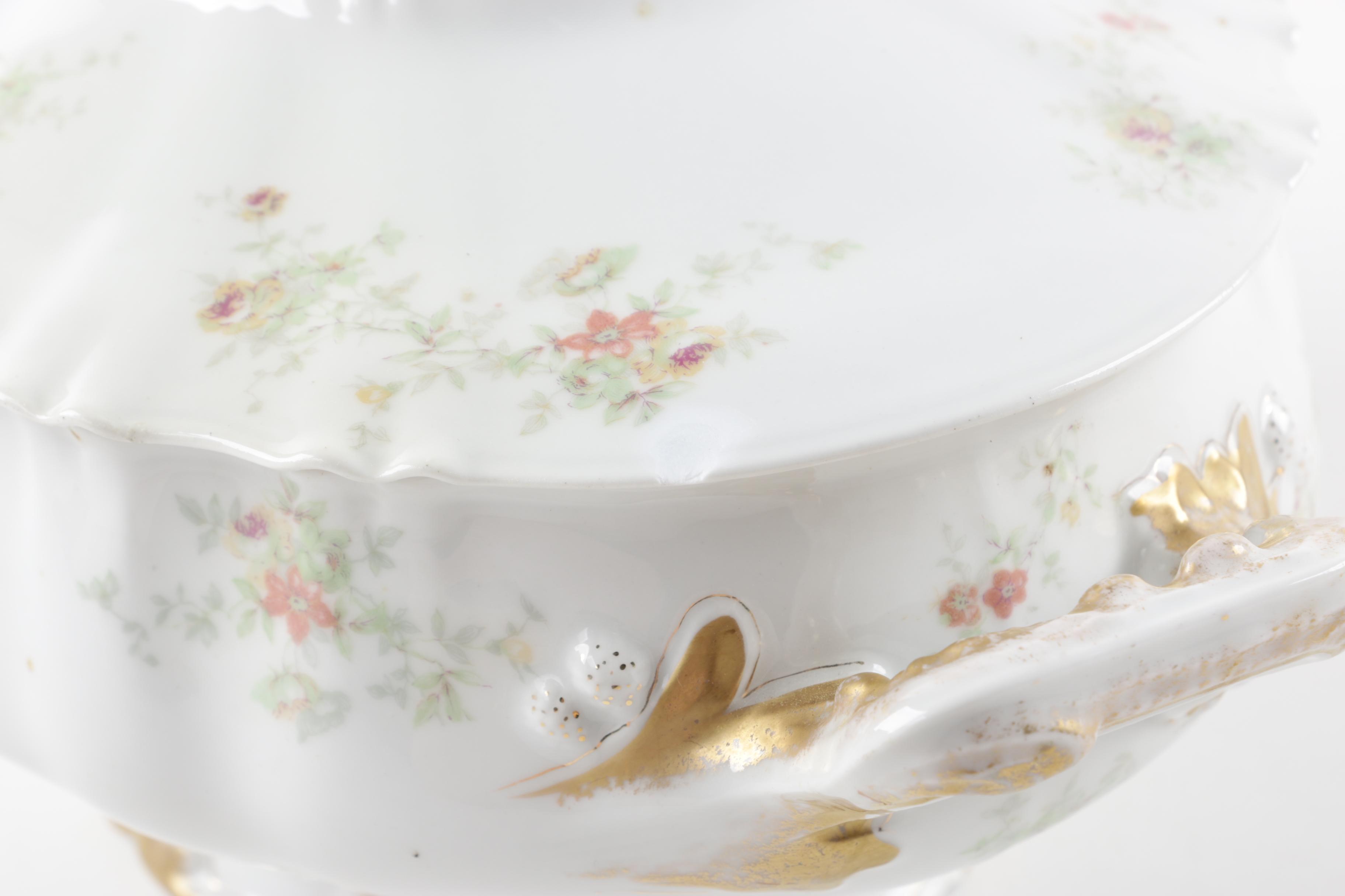 Antique and Vintage Théodore Haviland Porcelain Covered Serving Bowls