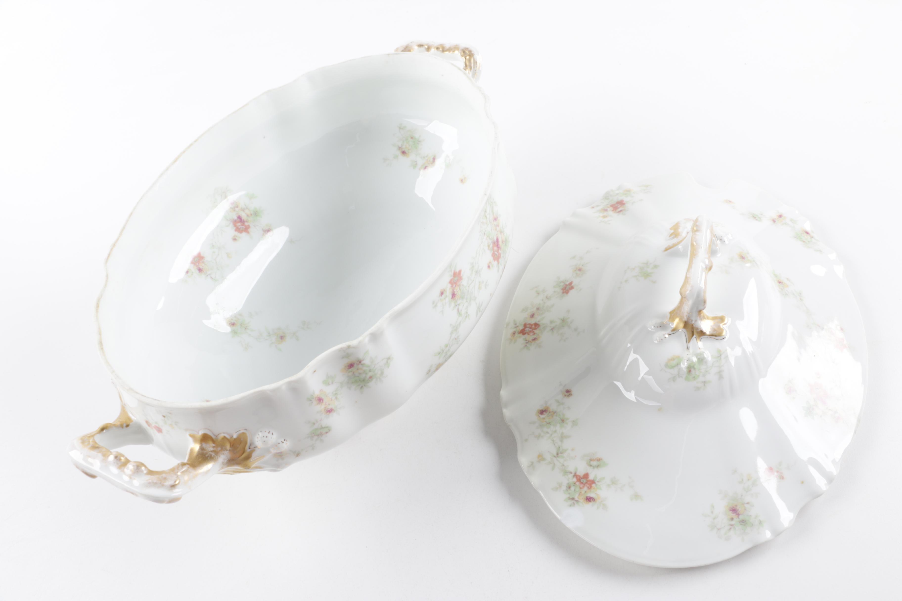 Antique and Vintage Théodore Haviland Porcelain Covered Serving Bowls