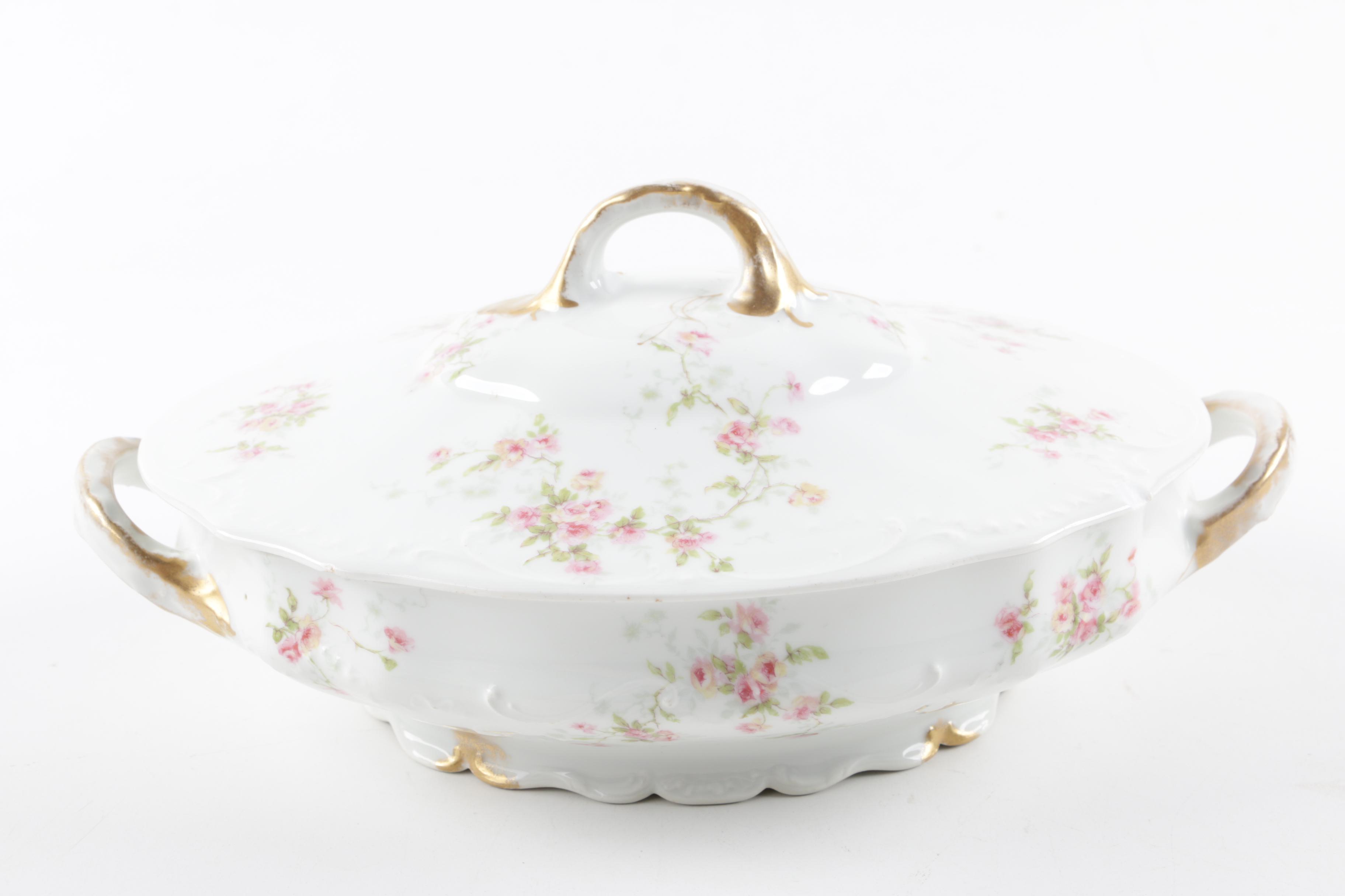 Antique and Vintage Théodore Haviland Porcelain Covered Serving Bowls