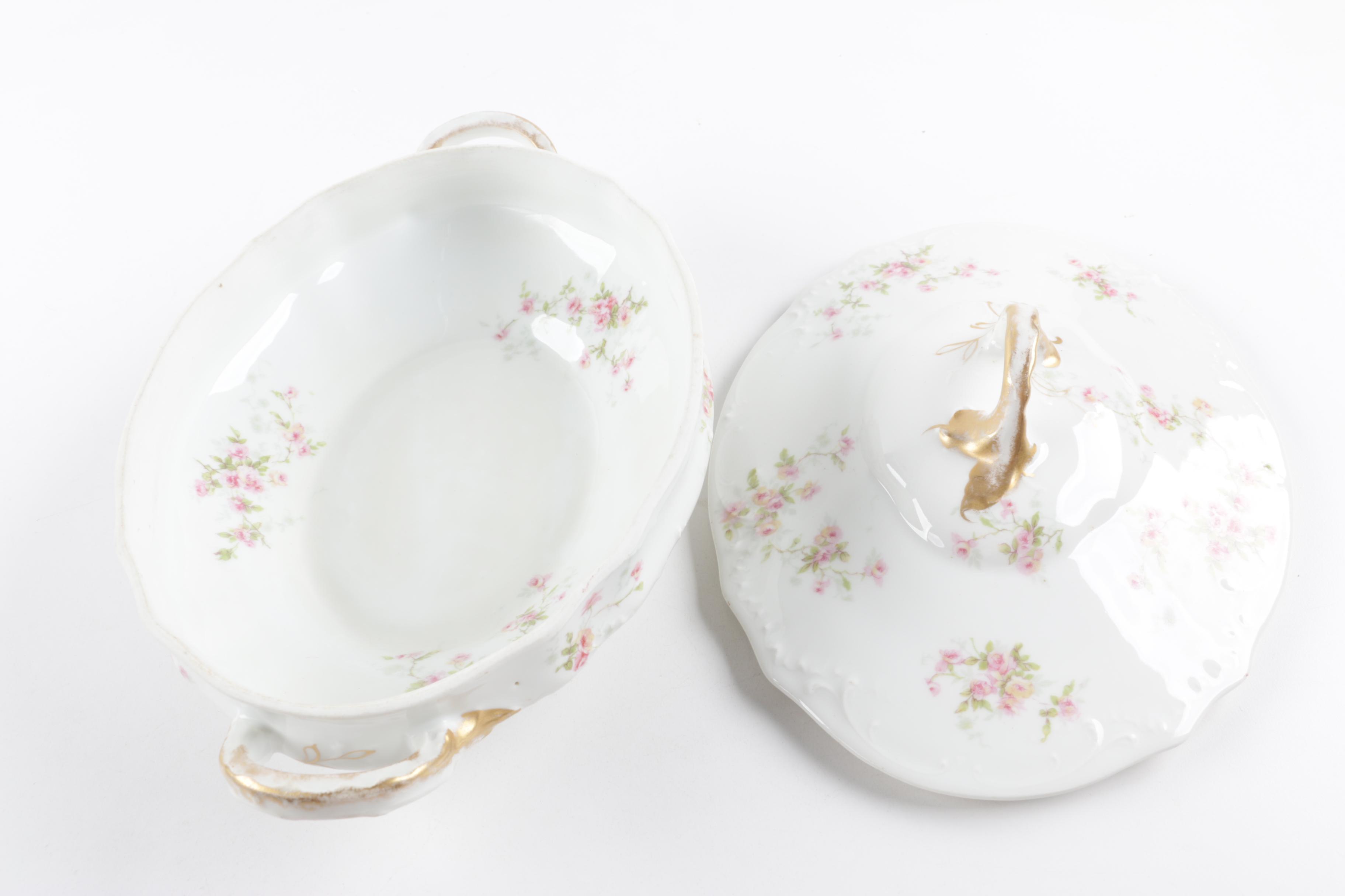 Antique and Vintage Théodore Haviland Porcelain Covered Serving Bowls