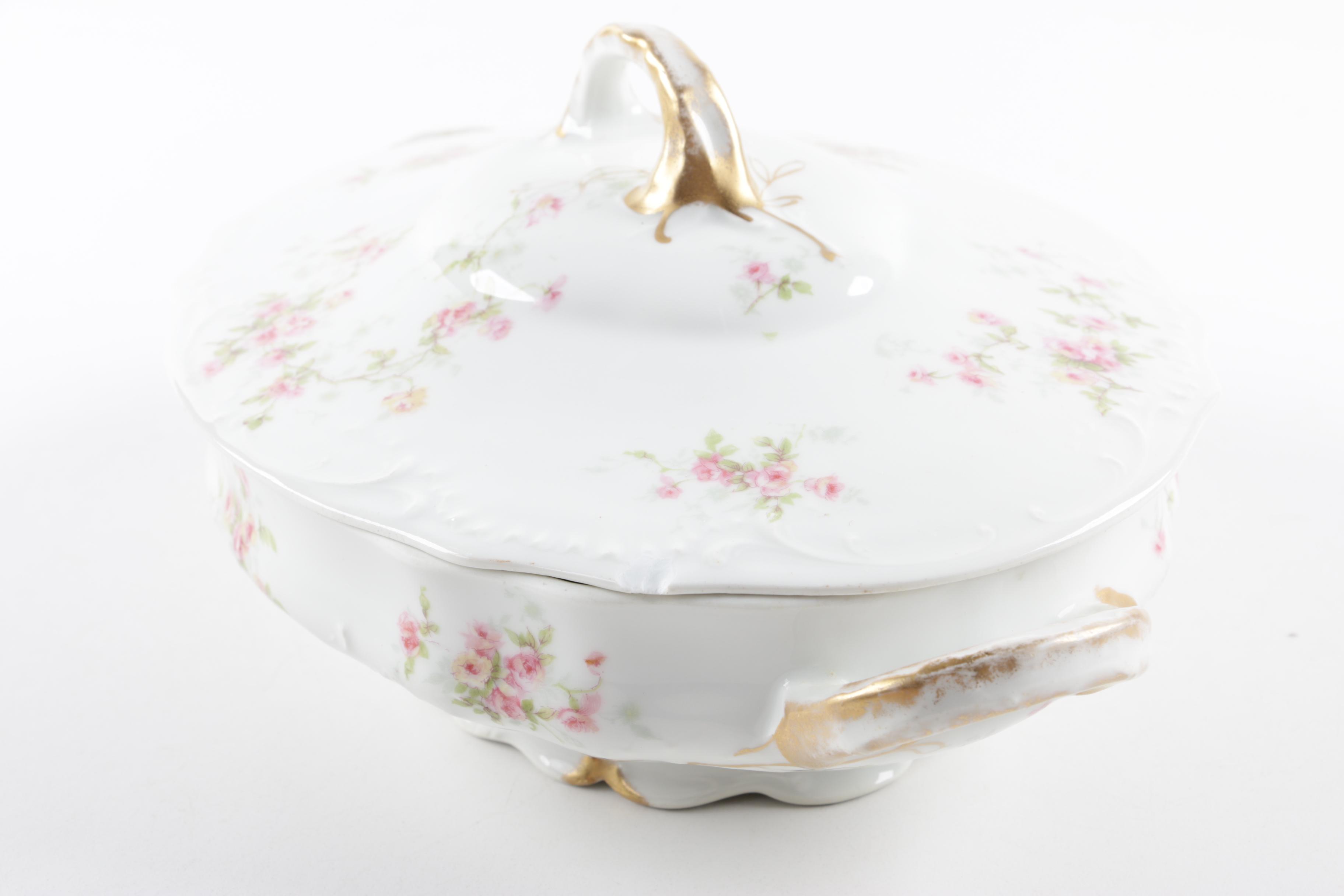 Antique and Vintage Théodore Haviland Porcelain Covered Serving Bowls