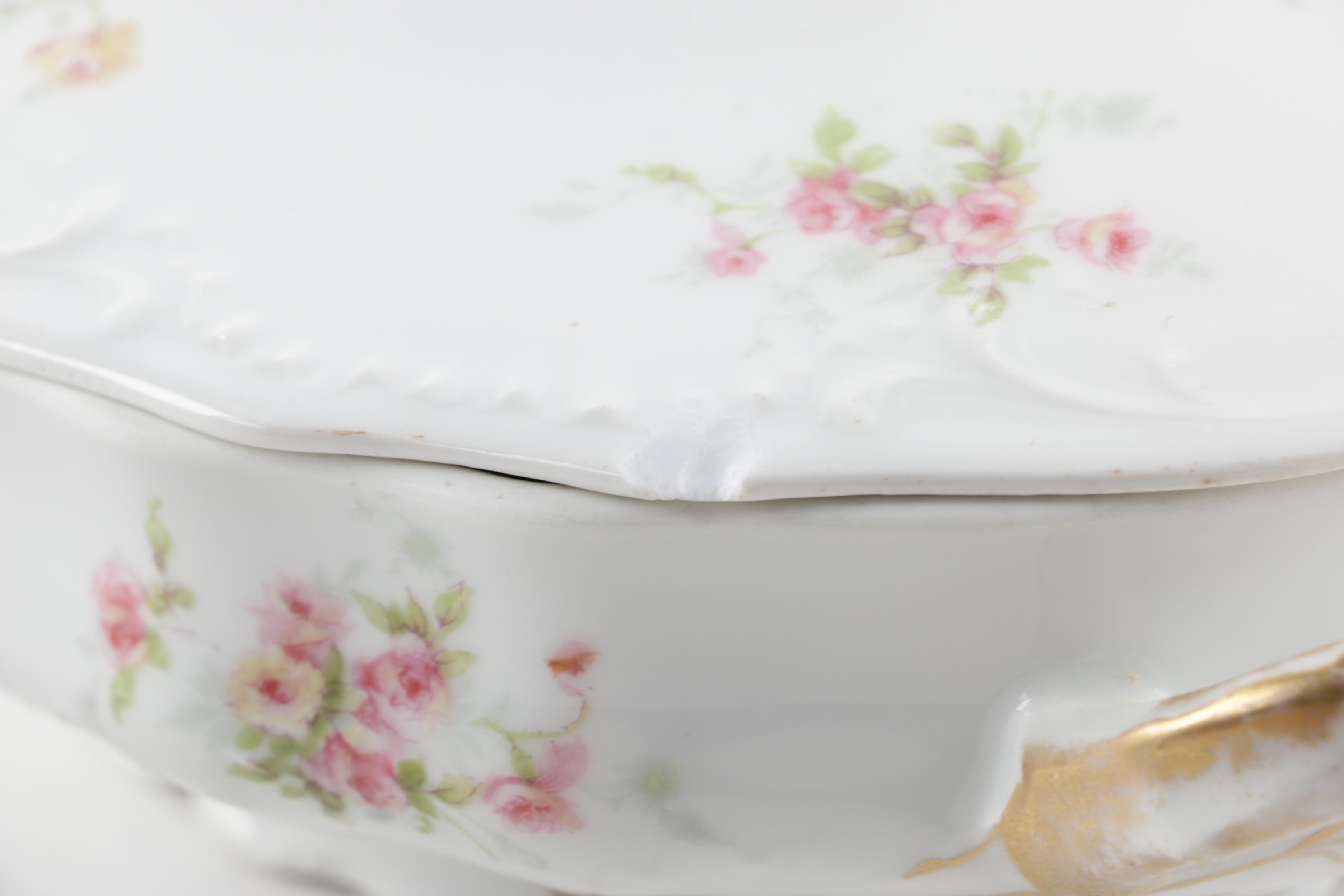 Antique and Vintage Théodore Haviland Porcelain Covered Serving Bowls