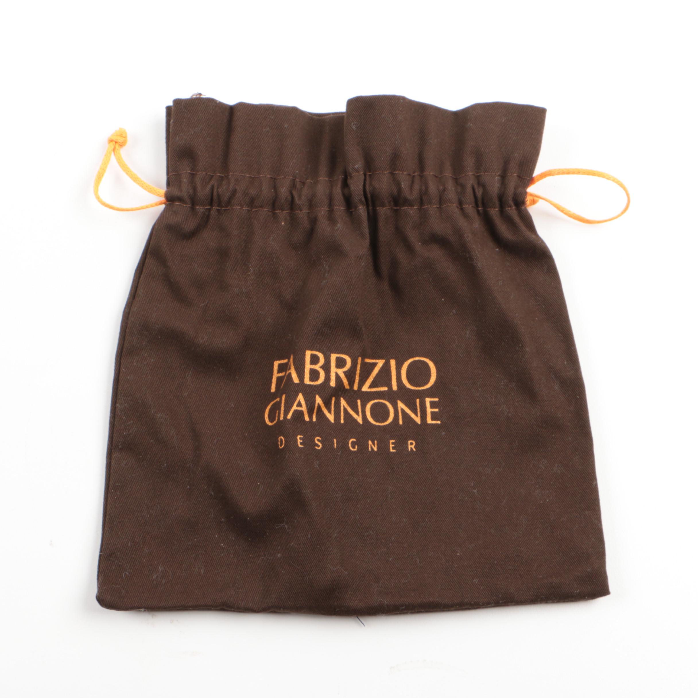 Fabrizio Giannone Gold Tone Citrine Statement Costume Necklace