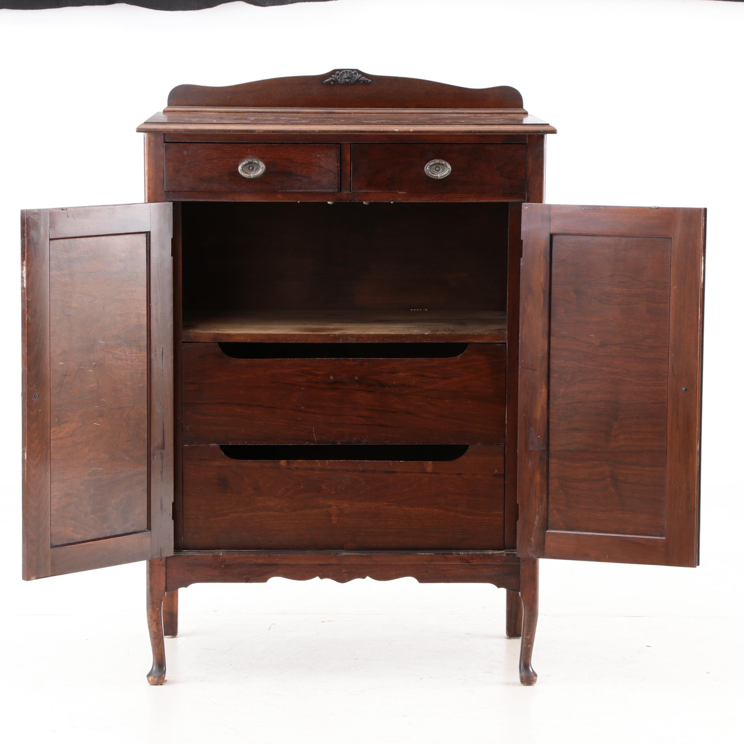 Vintage Walnut Linen Cabinet