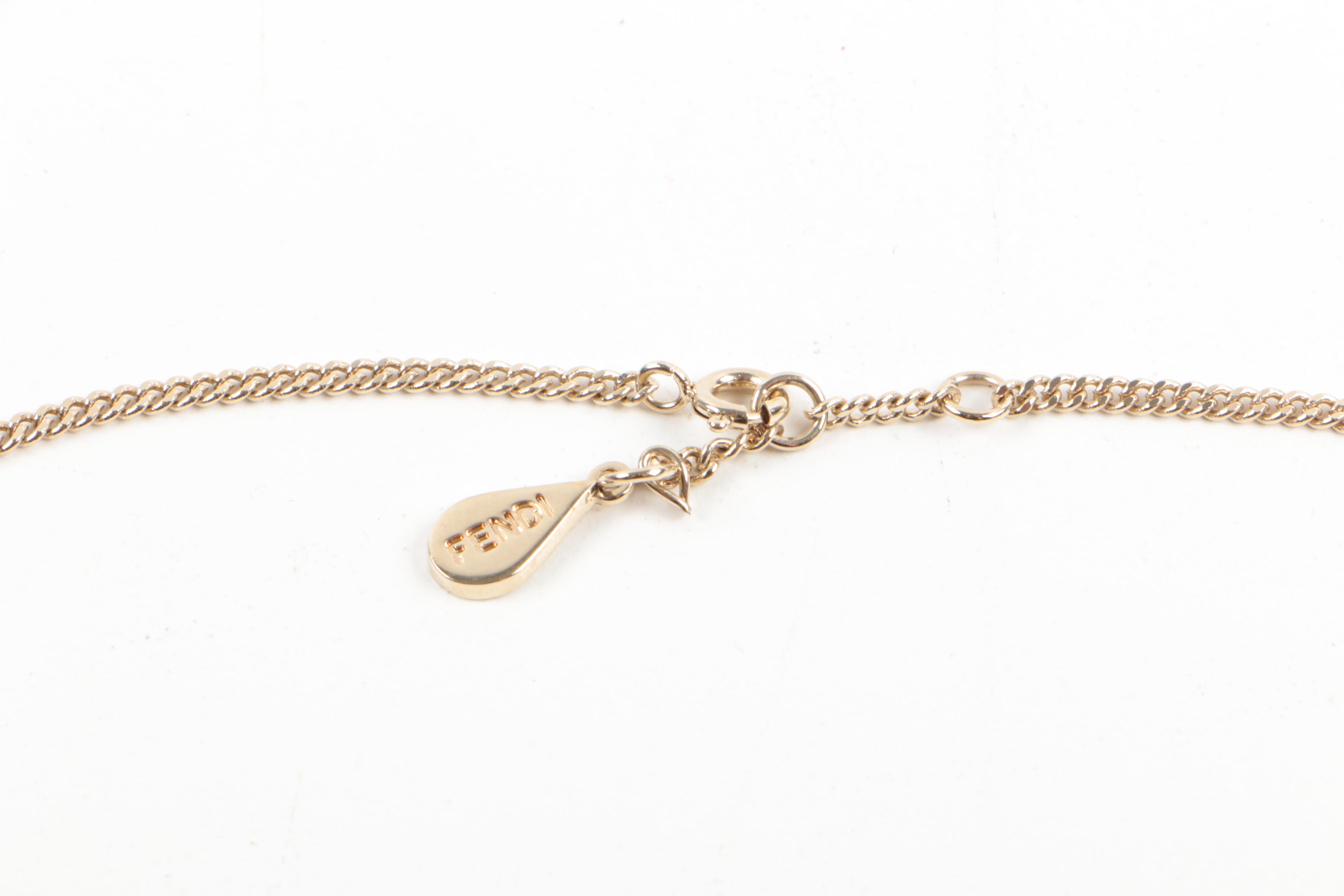 Fendi "Crystal Wonders" Black Onyx, Glass Crystal, Dyed Fur Costume Necklace