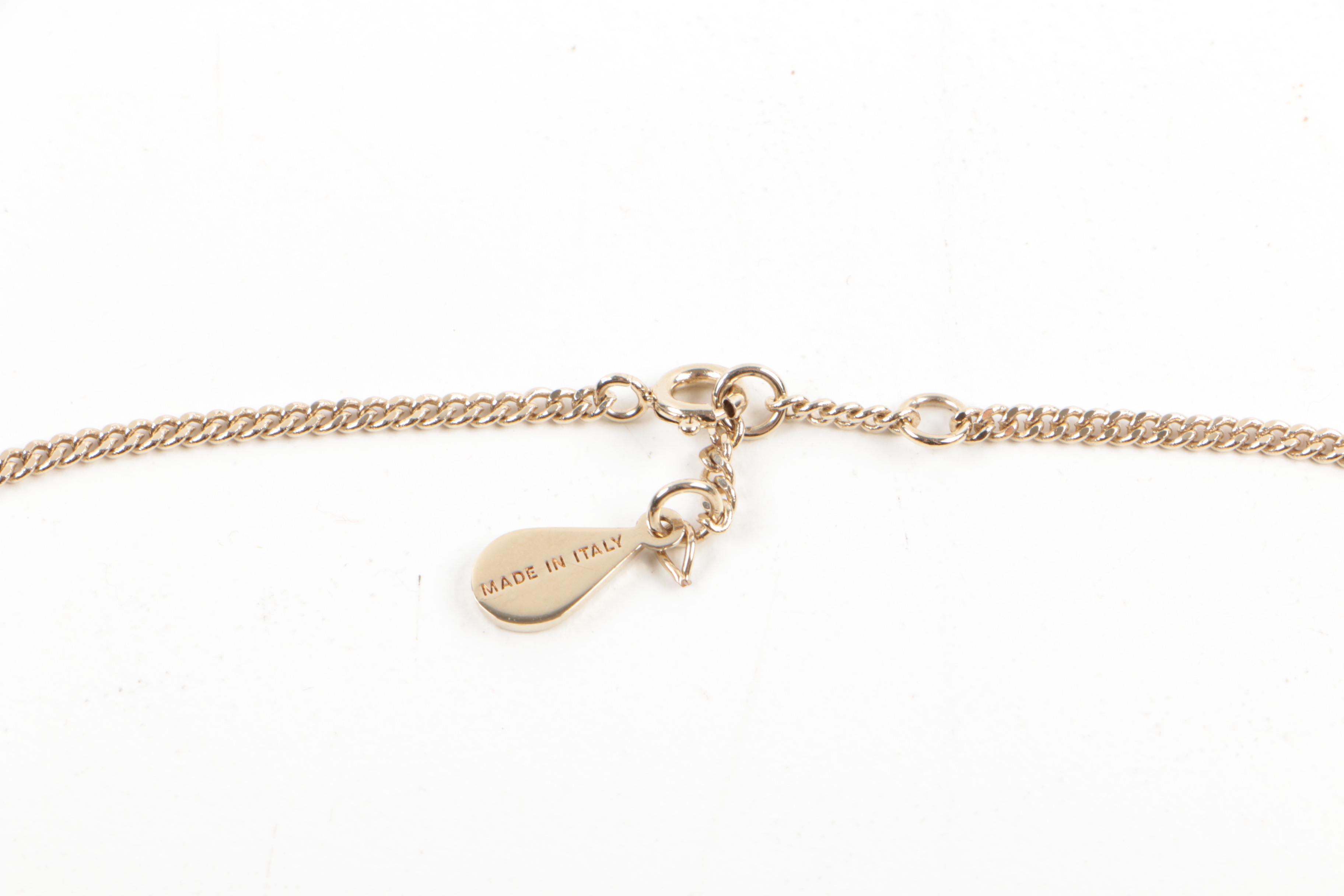 Fendi "Crystal Wonders" Black Onyx, Glass Crystal, Dyed Fur Costume Necklace