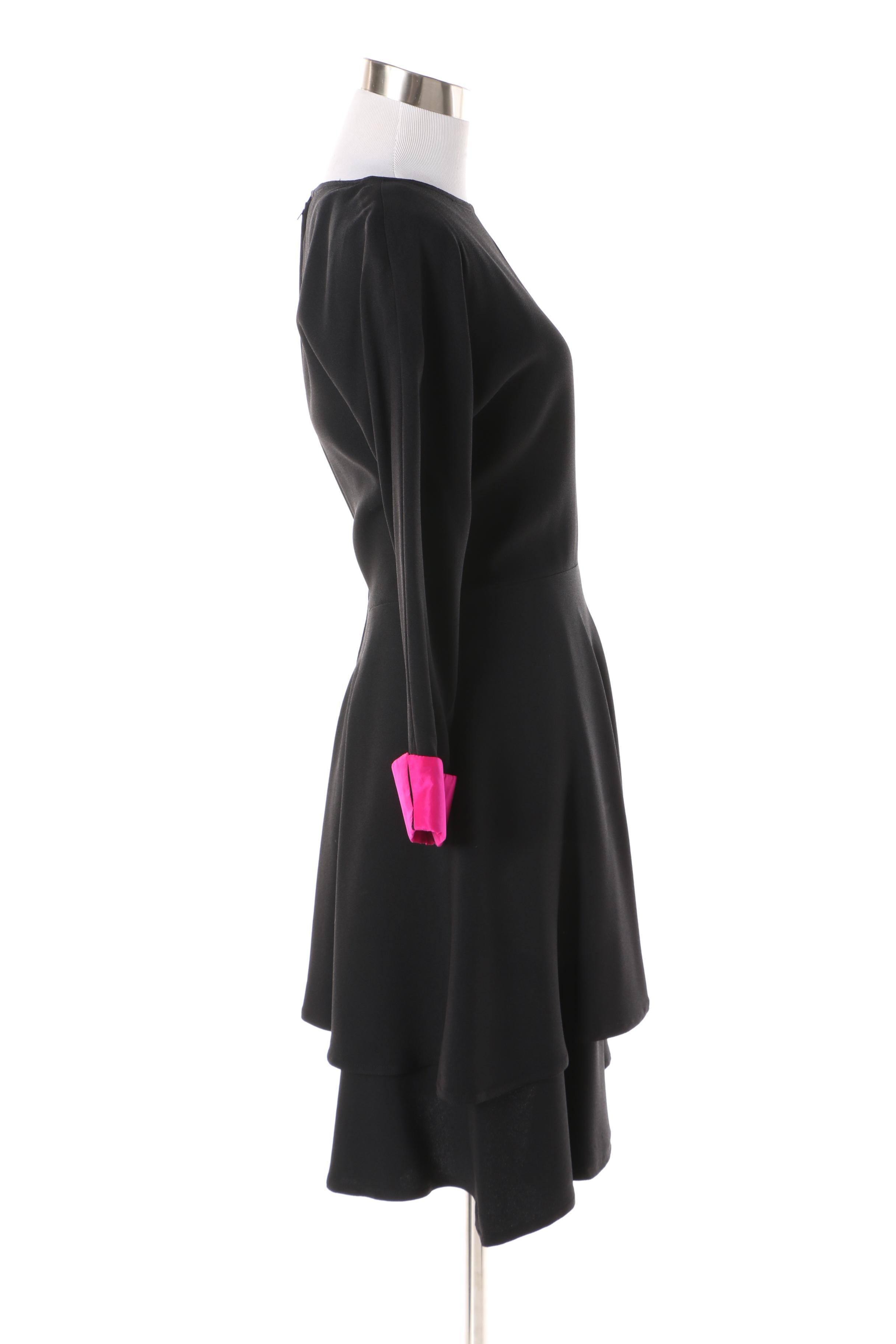 Women's 1980s Vintage Carven Boutique Paris Black Dress