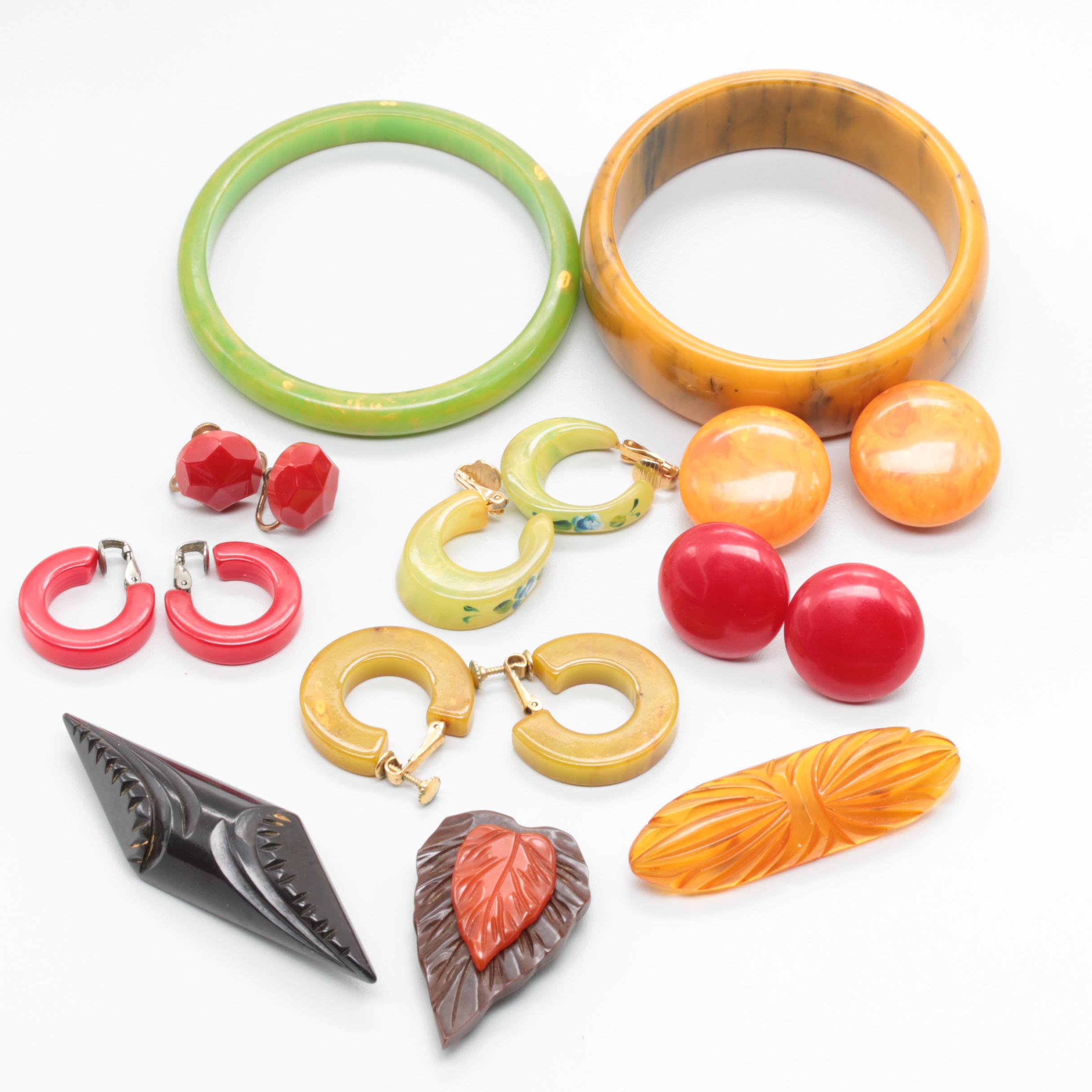 Bakelite and Plastic Jewelry Collection