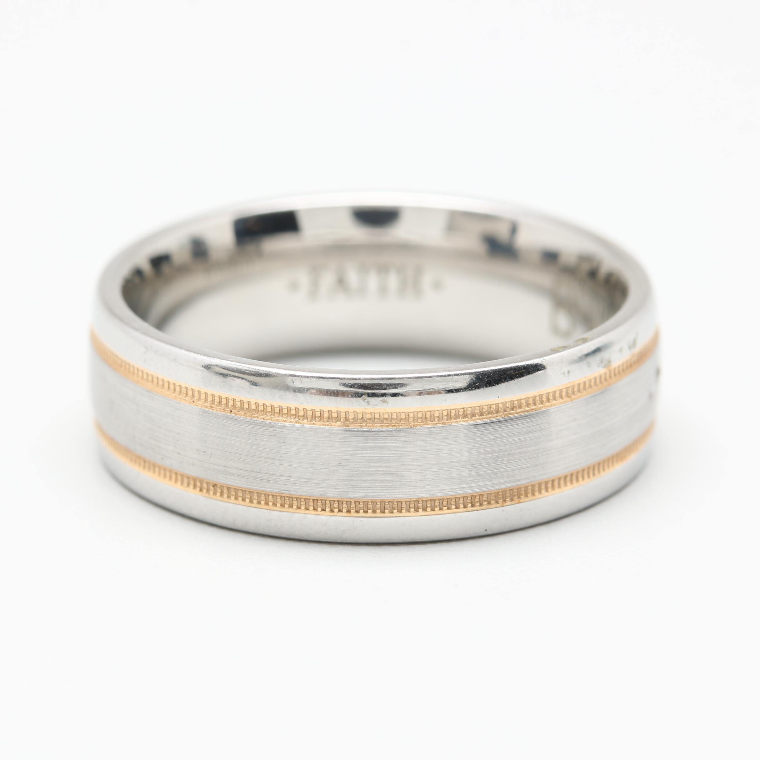 Brawn Cobalt Ring with 14K Yellow Gold Accents