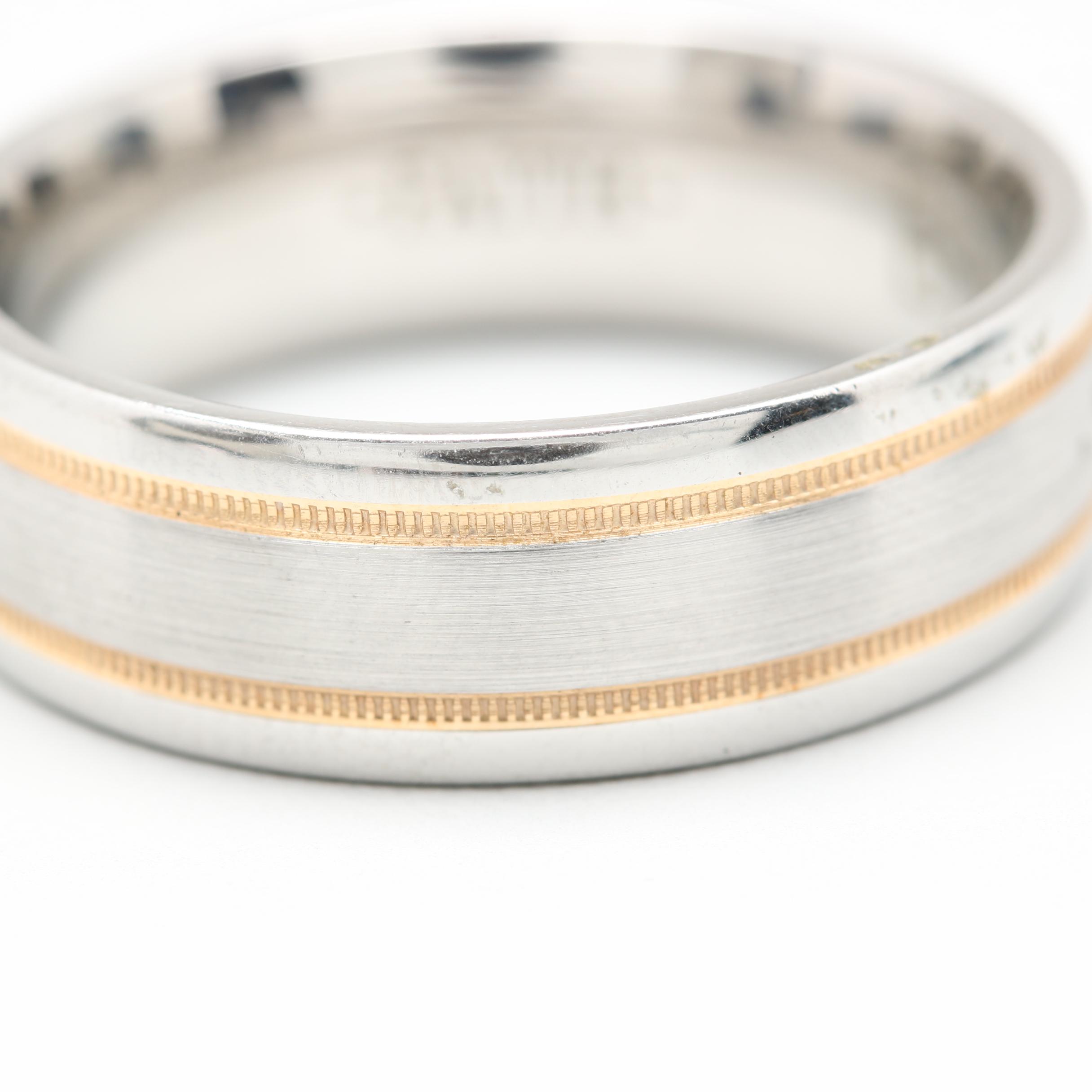 Brawn Cobalt Ring with 14K Yellow Gold Accents